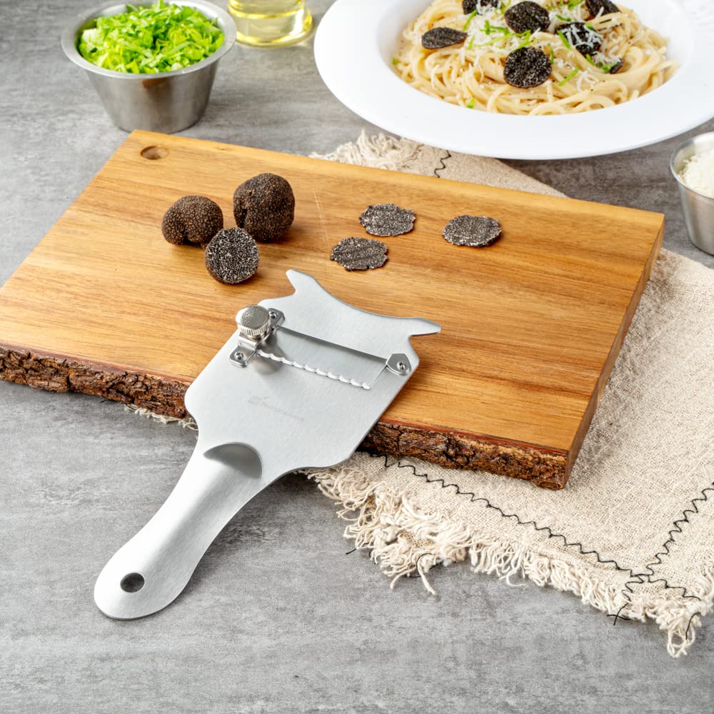 Restaurantware Met Lux 7.4 X 3.2 Inches Truffle Slicer 1 Adjustable Chocolate Shaver - Built-In Hanging Hole For Garlic & Vegeta