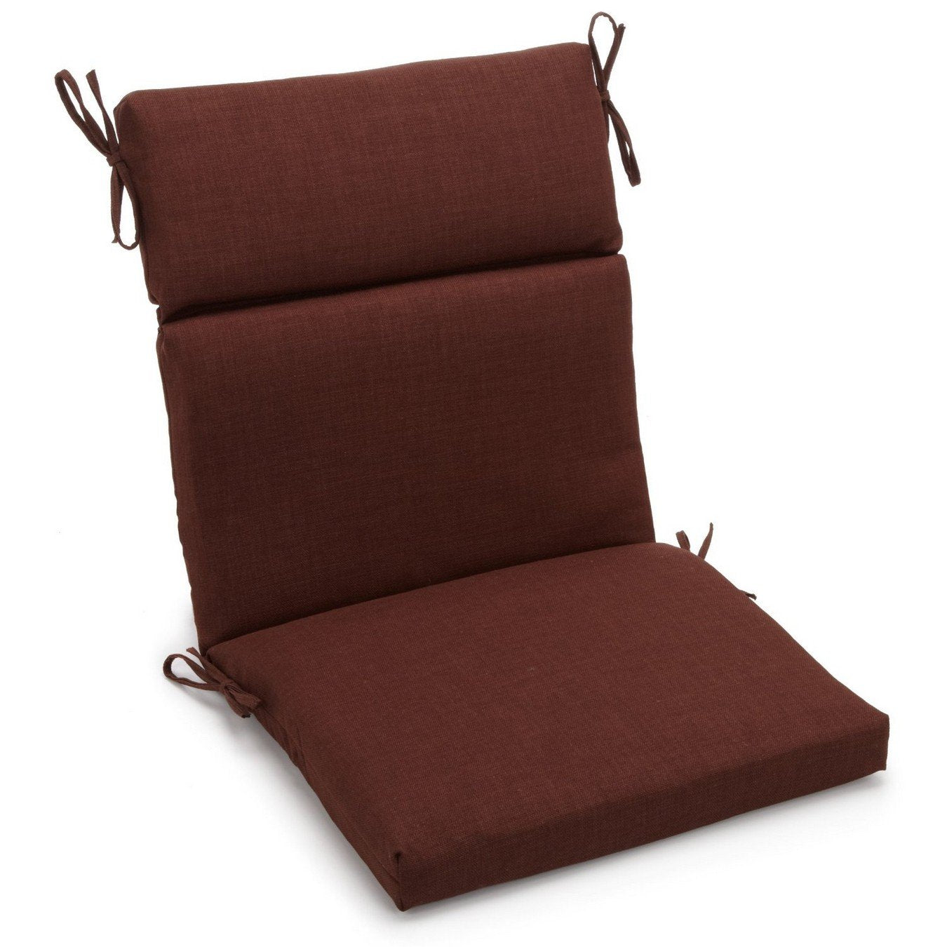Blazing Needles Indoor/Outdoor Seat/Back Chair Cushion, 20 x 42, Cocoa