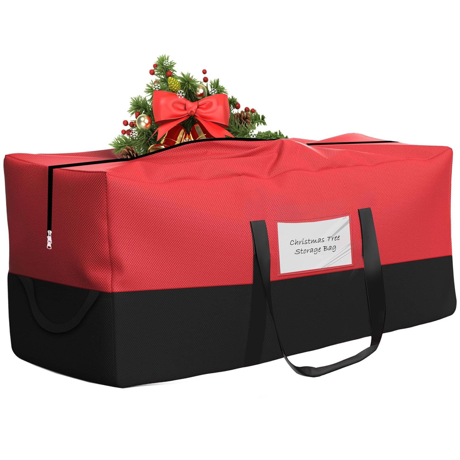 Christmas Tree Storage Bag,Fits Up 10 Ft Tall Artificial Trees,600D Oxford Material,Heavy Duty Tree Bag,Dampproof Storage Bag wi