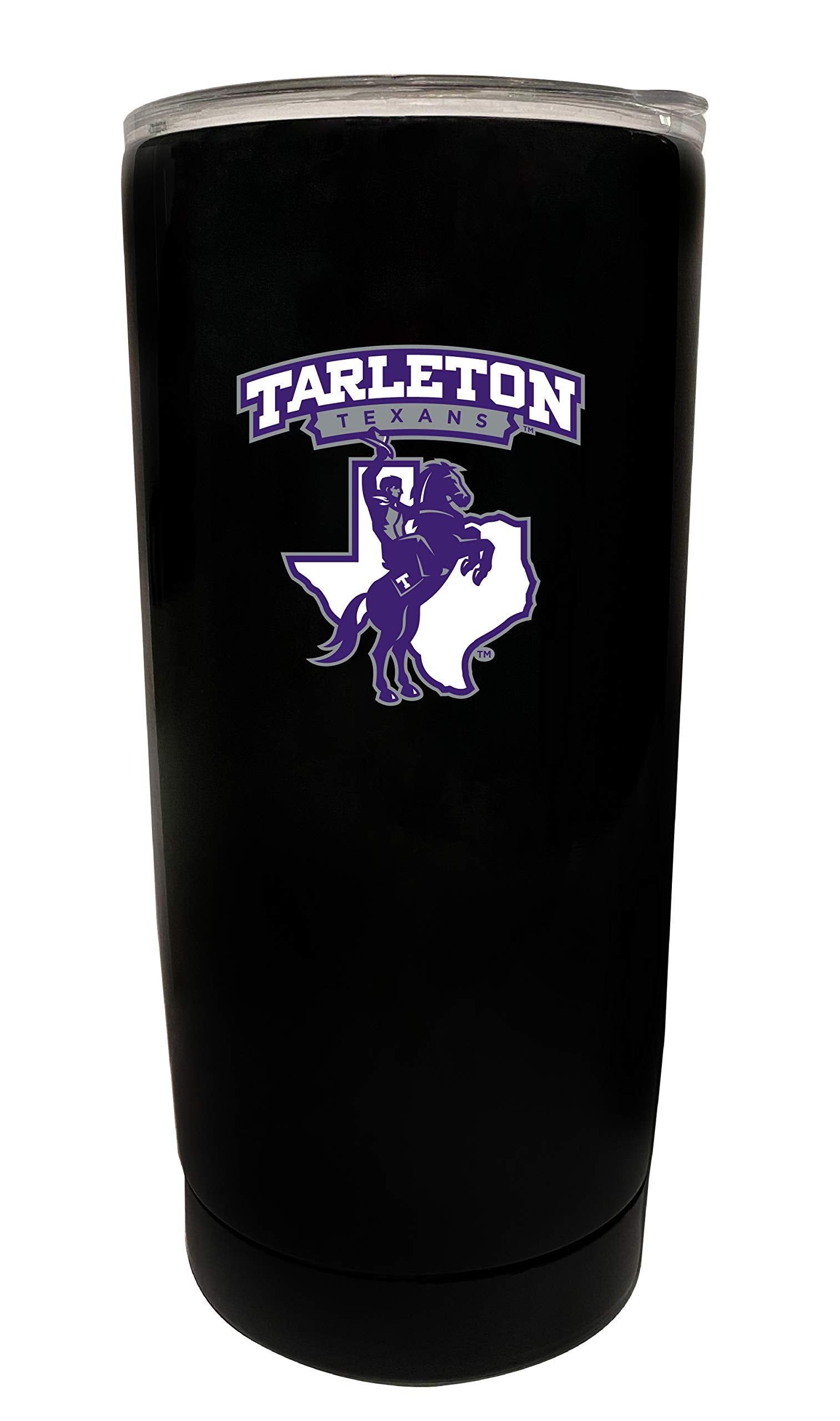 Tarleton State University 16 Oz Black Insulated Stainless Steel Tumbler Glossy Brushed Finish Officially Licensed Collegiate Pro
