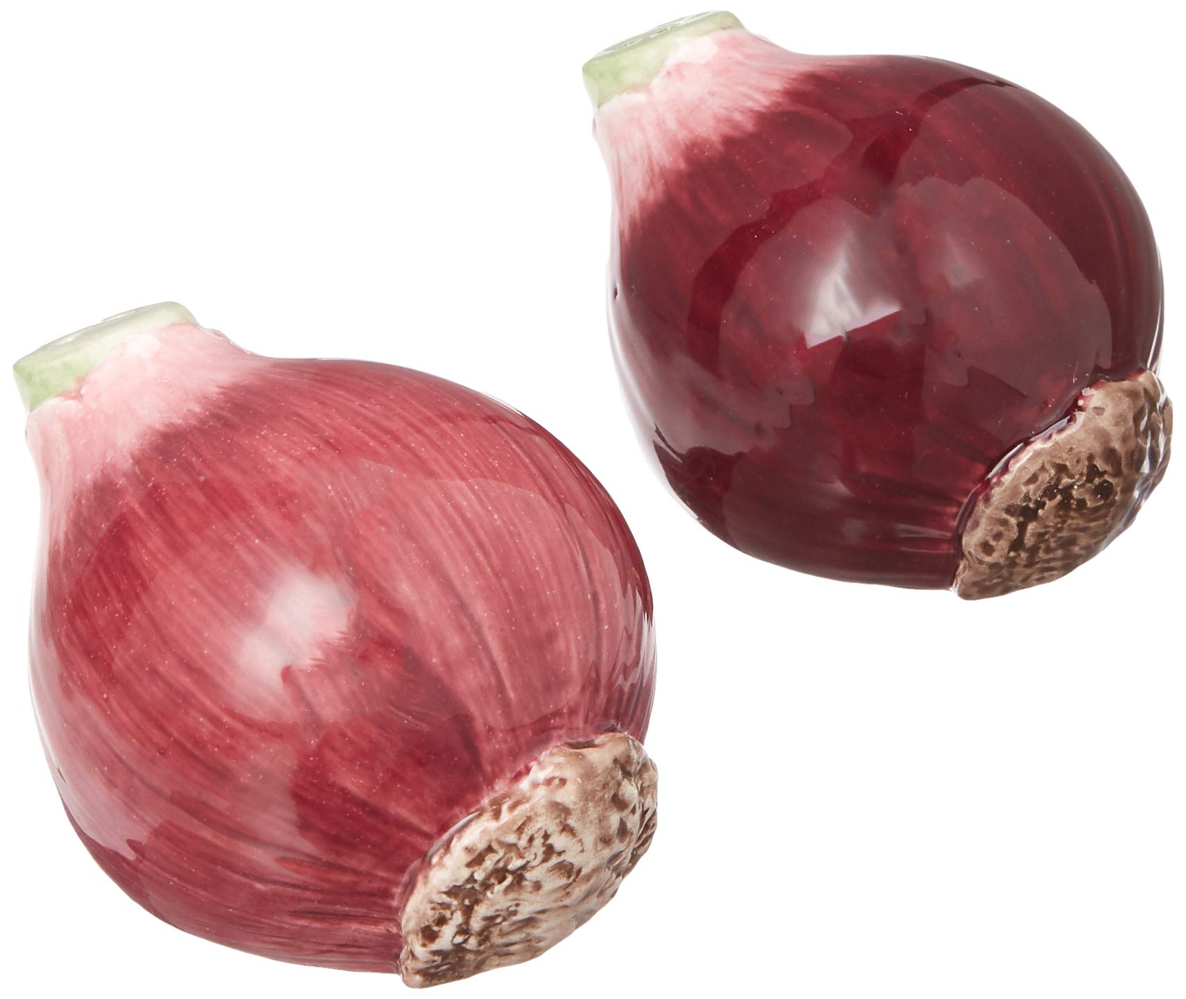 Cosmos Gifts Purple Onion Salt And Pepper Set, Ceramic, 2-1/8-Inch