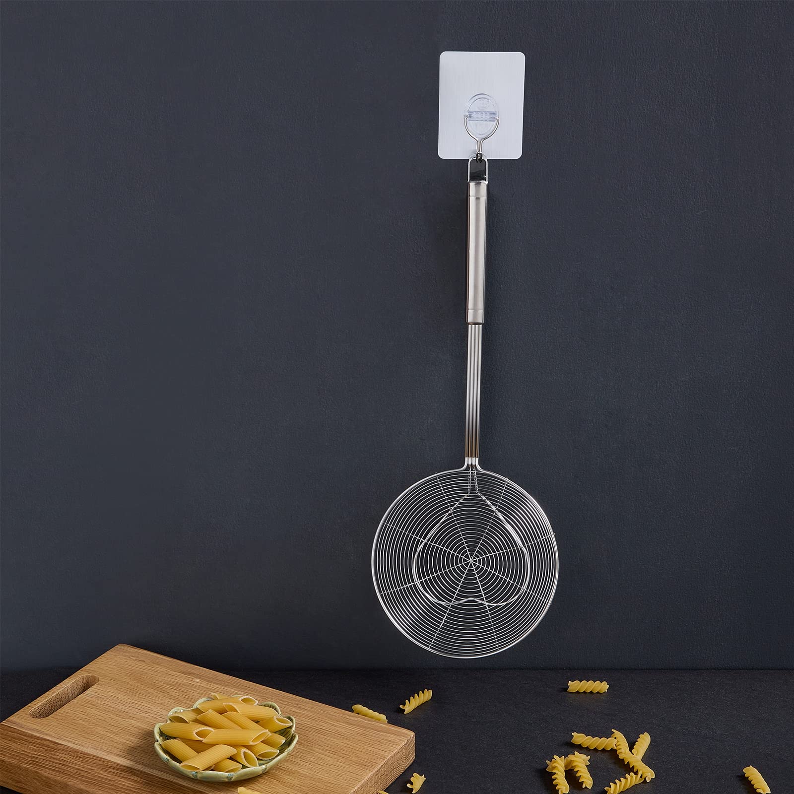 Eisinly Strainer Skimmer Spoon For Cooking And Frying, 6.3 Inches Strainer With Handle Stainless Steel Kitchen Utensils Fryer Sc