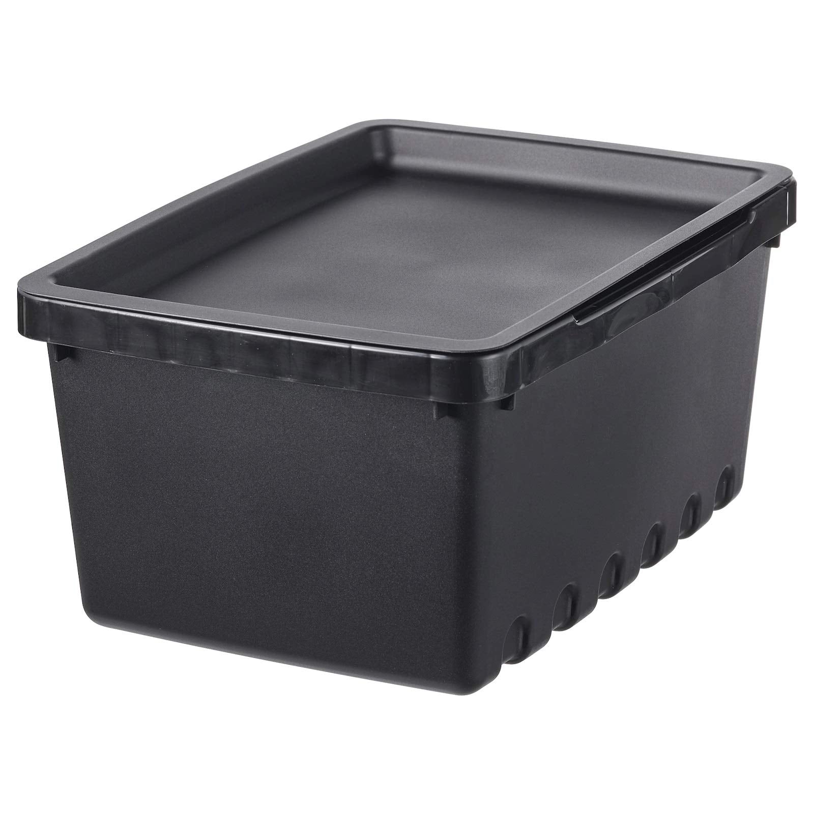 Ikea Plastic Tssp Storage Box With Lid, (Black, 25X17X12 Cm/4 L), Rectangular