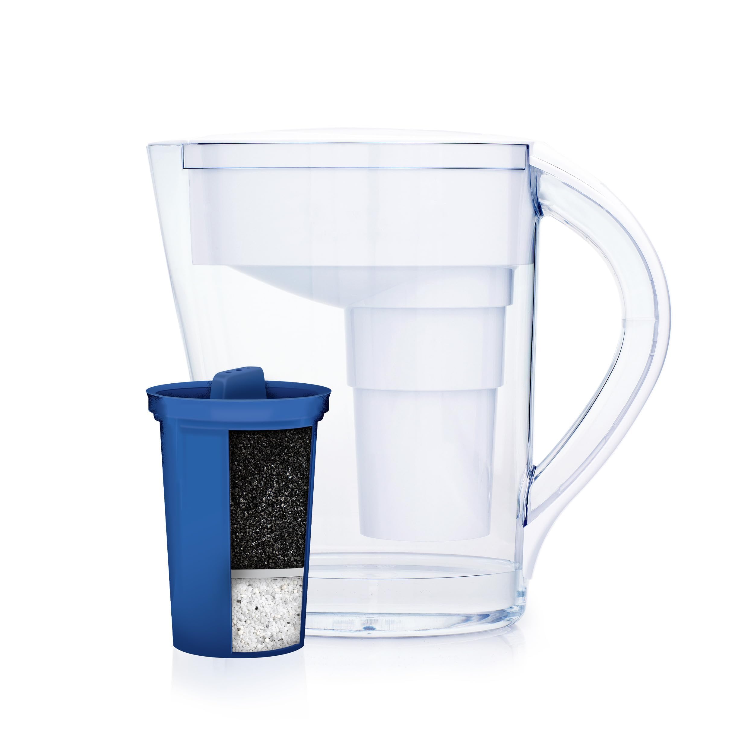 Santevia Mina Alkaline Water Filter Pitcher | Water Filtration System | Chlorine And Lead Filter | Water Purifier Pitcher | Home