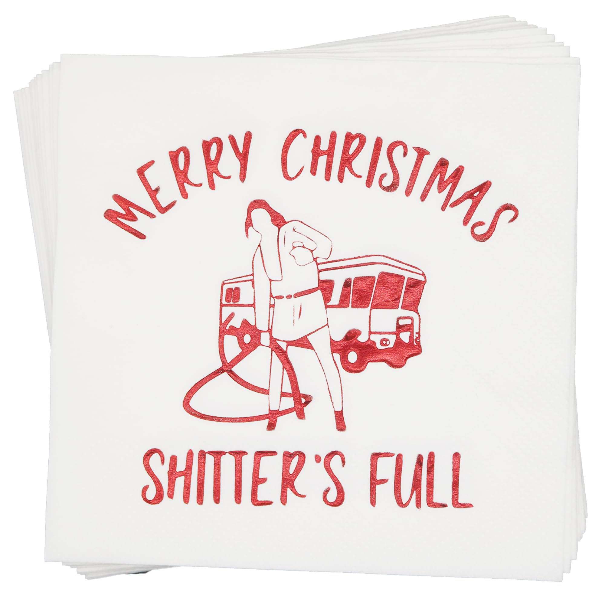 Merry Christmas Full Napkins, Christmas Holiday Napkins, National Christmas Vacation Decorations, Xmas Vacation Party Decoration