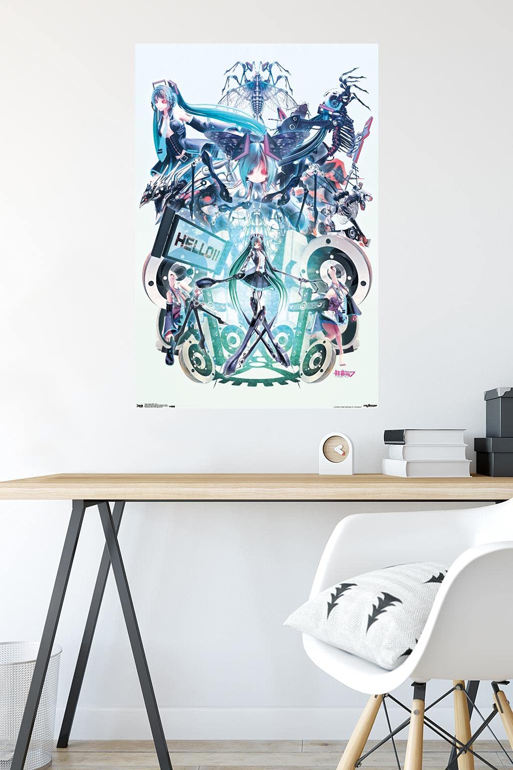 Trends International Hatsune Miku - Hello Wall Poster, 22.375'' X 34'', Unframed Version