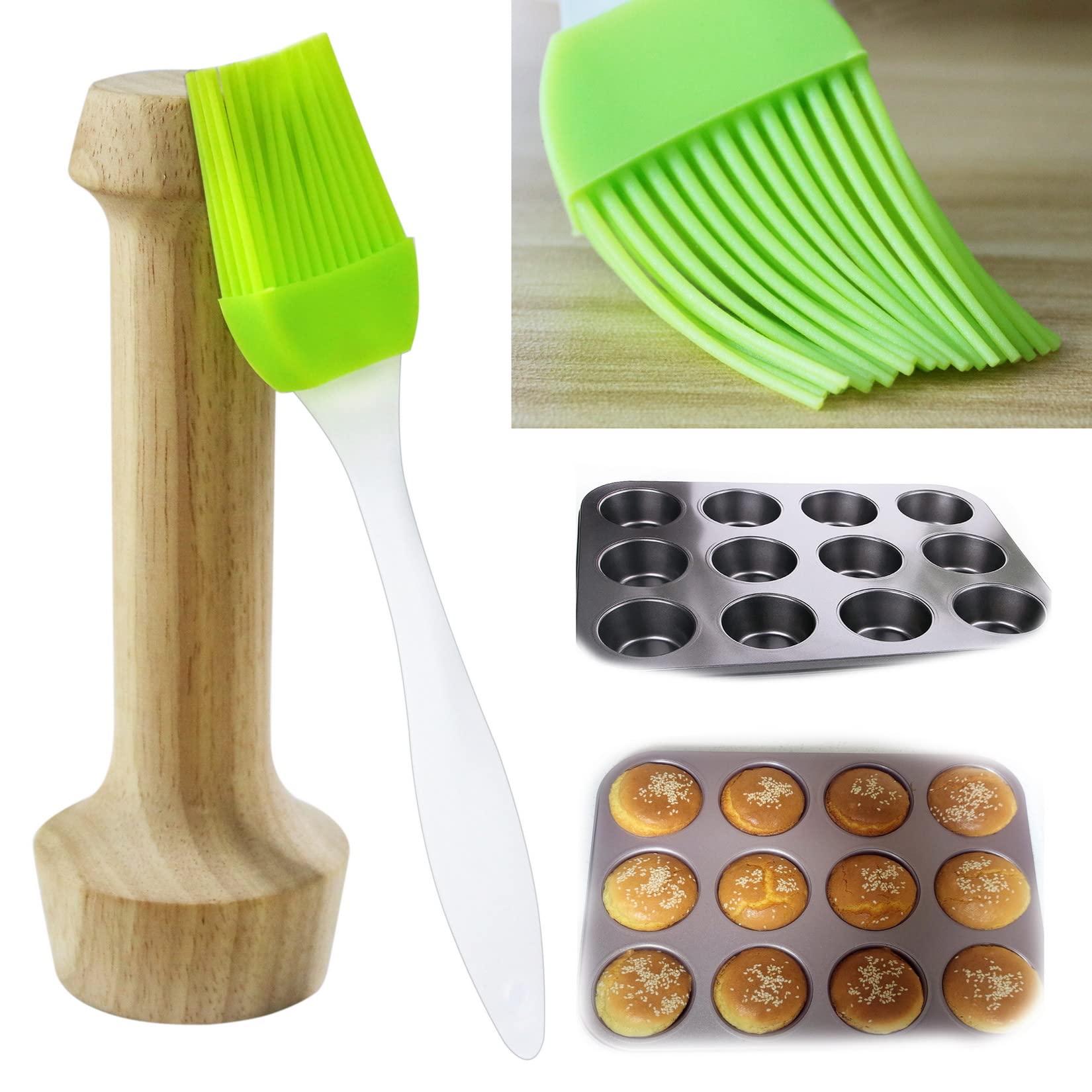 Anfu Tart Tamper Set, Wooden Molds Egg Tarts Tamper Pastry Tools For Mini Muffin Tins Or Tart Pans, Diy Baking Shaping Kitchen T