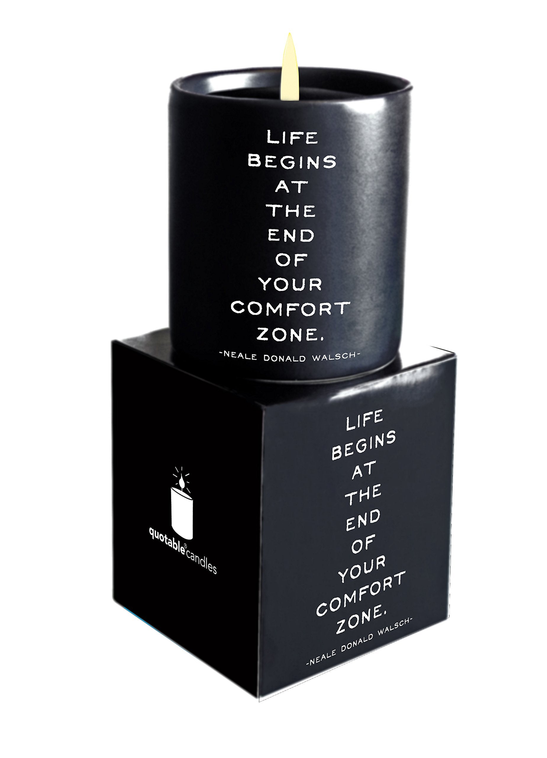 Quotable Cards, Candle Life Begins, Black and White, 0665475732261