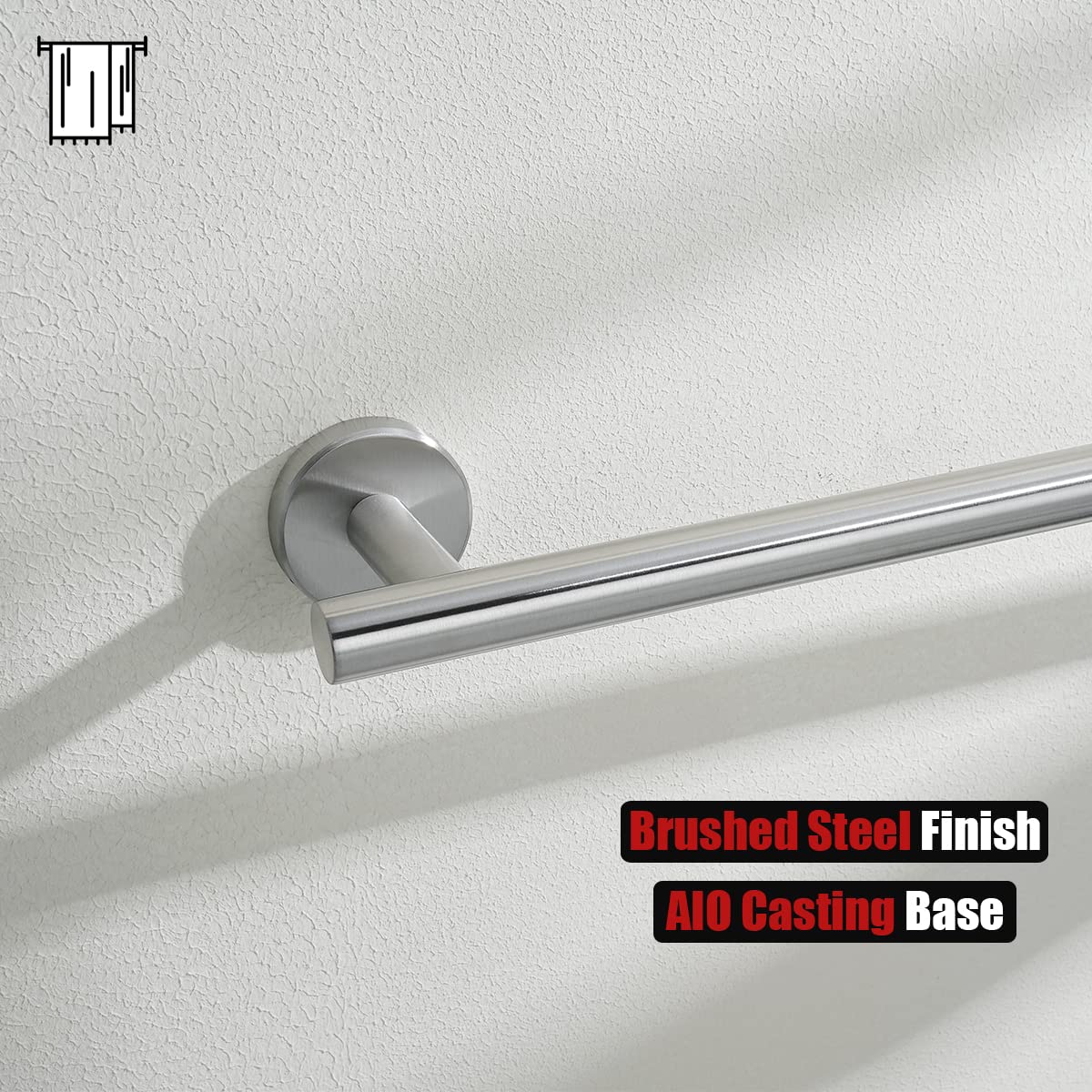 Jqk Hand Towel Bar, 9 Inch 304 Stainless Steel Thicken 08Mm Towel Rack, Bathroom Towel Holder Brushed Finished Wall Mount, Total