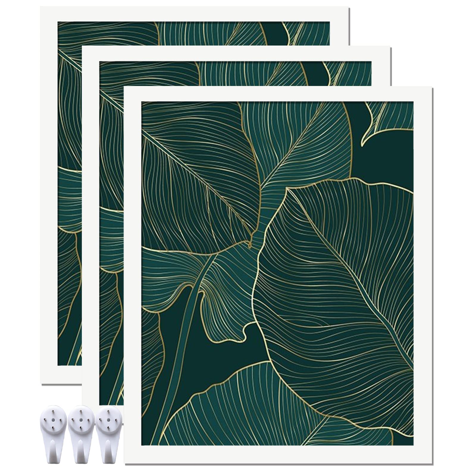 keibiubu White Picture Frame Set of 3, 8x10 Picture Frame for Photo Poster Canvas Certificate Document Display Horizontally or V