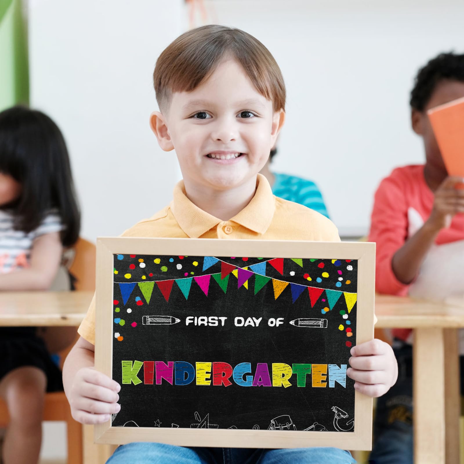 Waahome First Day Of School Chalkboard Sign 8''X10'' First Day Of School Photo Props Sign Back To School Signs For Kids Girls Bo