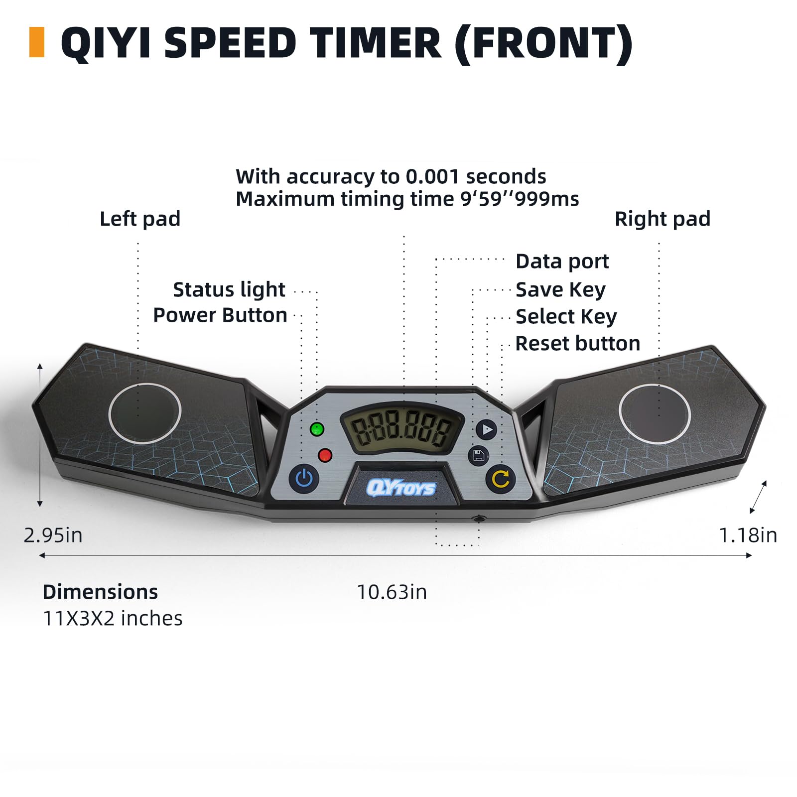 LogicTwist Professional Speed Cube Timer,Touch Control Timer with Display,Cube Race Stack Competition a Great Gift for Boys and
