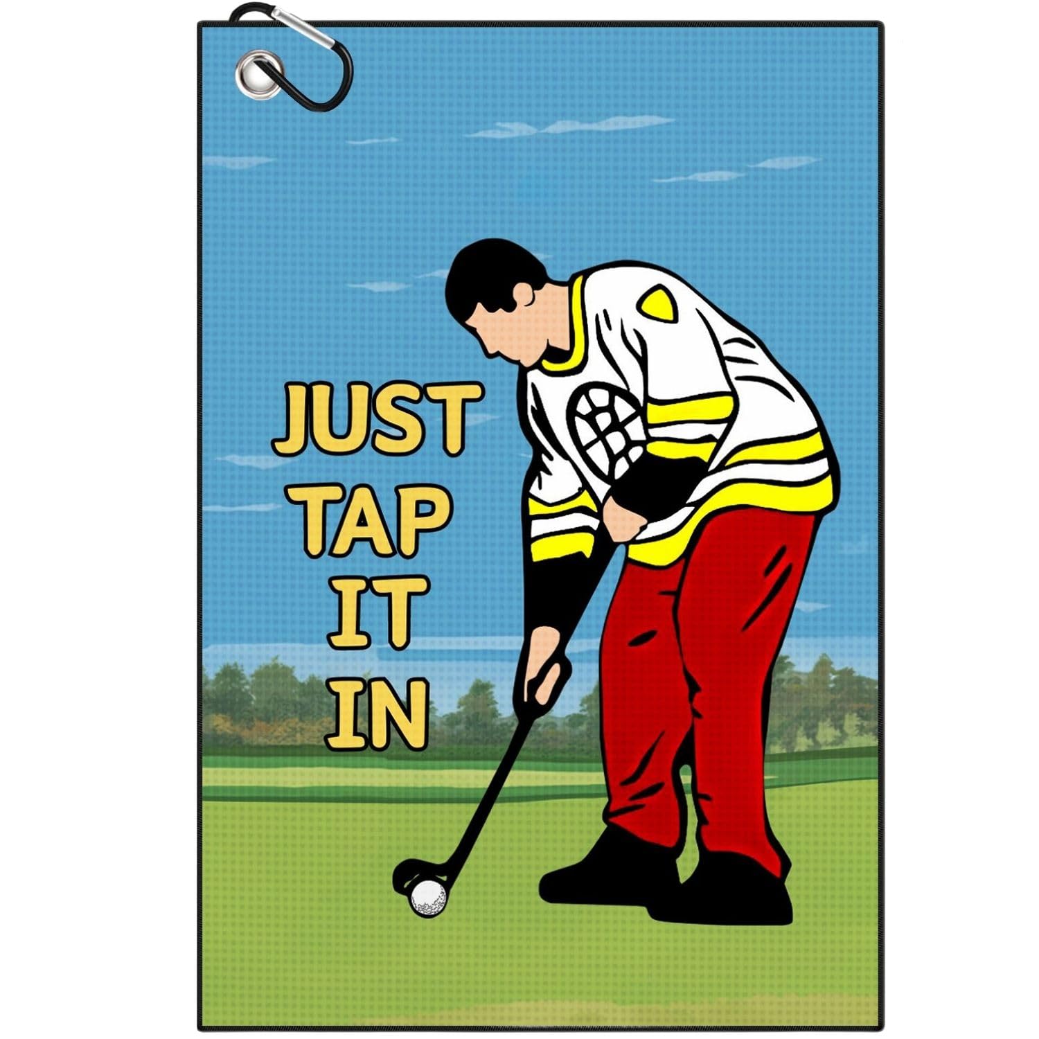 Aikiprety Funny Printed Golf Towel, Funny Golf Towel for Golf Bags with Clip, Golf Gift for Men Husband Boyfriend Dad, Birthday,