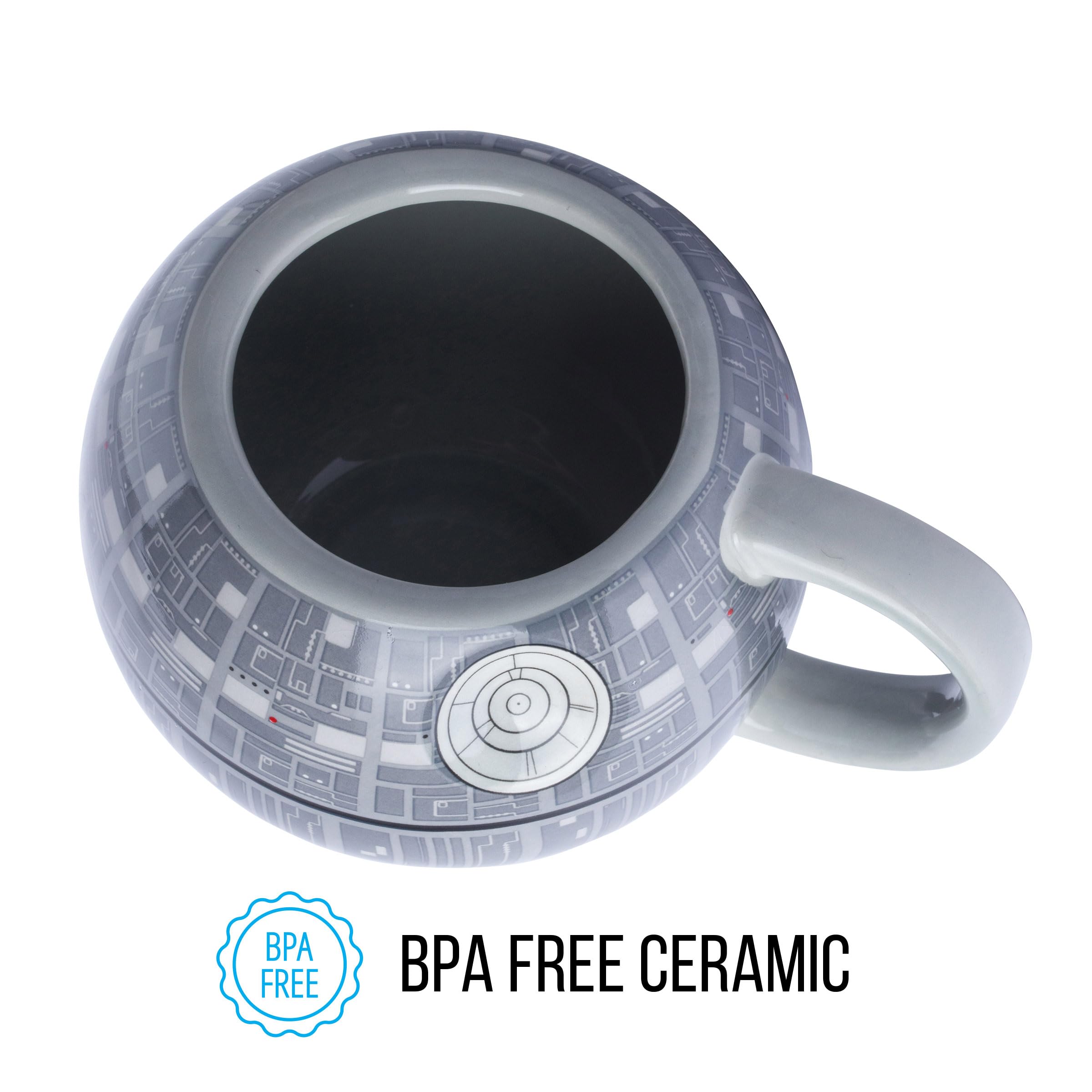 Silver Buffalo Sculpted Ceramic Mug, One Size (Pack Of 1), Death Star