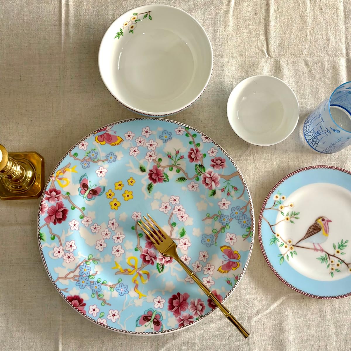 Golden Queen'S Handcrafted 12 Pieces Dinner Set | 4 Dinner Plates, 4 Small Bowls & 4 Side Plates | Perfect For Hosting Guests An