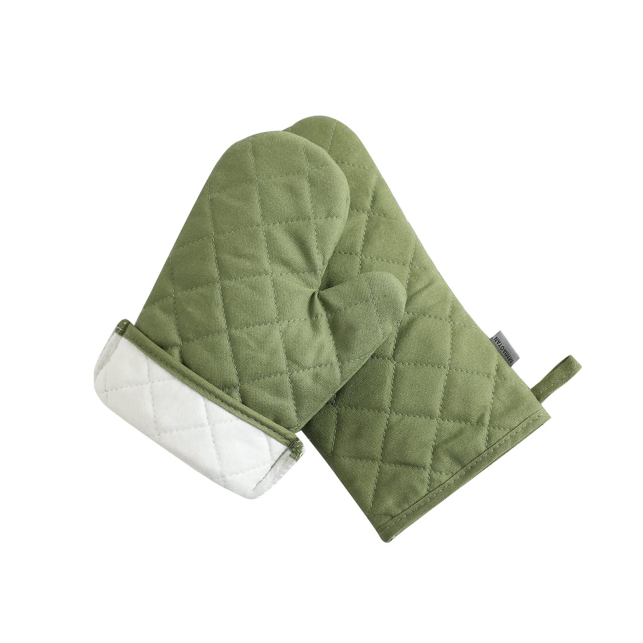 Oven Mitts And Pot Holders 4 Pcs Set,High Heat Resistant 500 Degree Extra Thicken Long Kitchen Cotton Oven Glove For Cooking (12