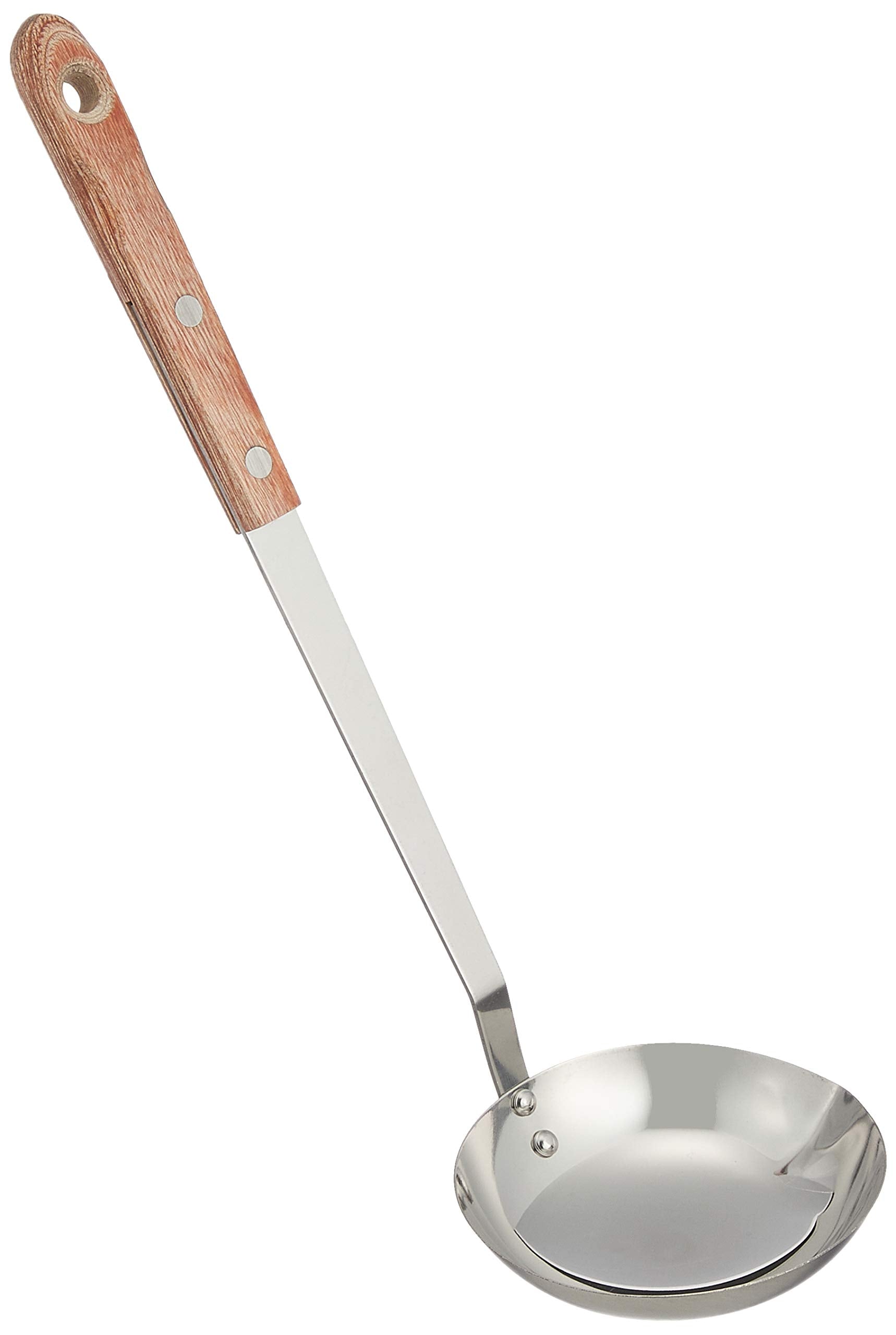 Frost Bird Seisakusho Pakka Wood Ladle Medium Stainless Steel Wood Pattern Made in Japan
