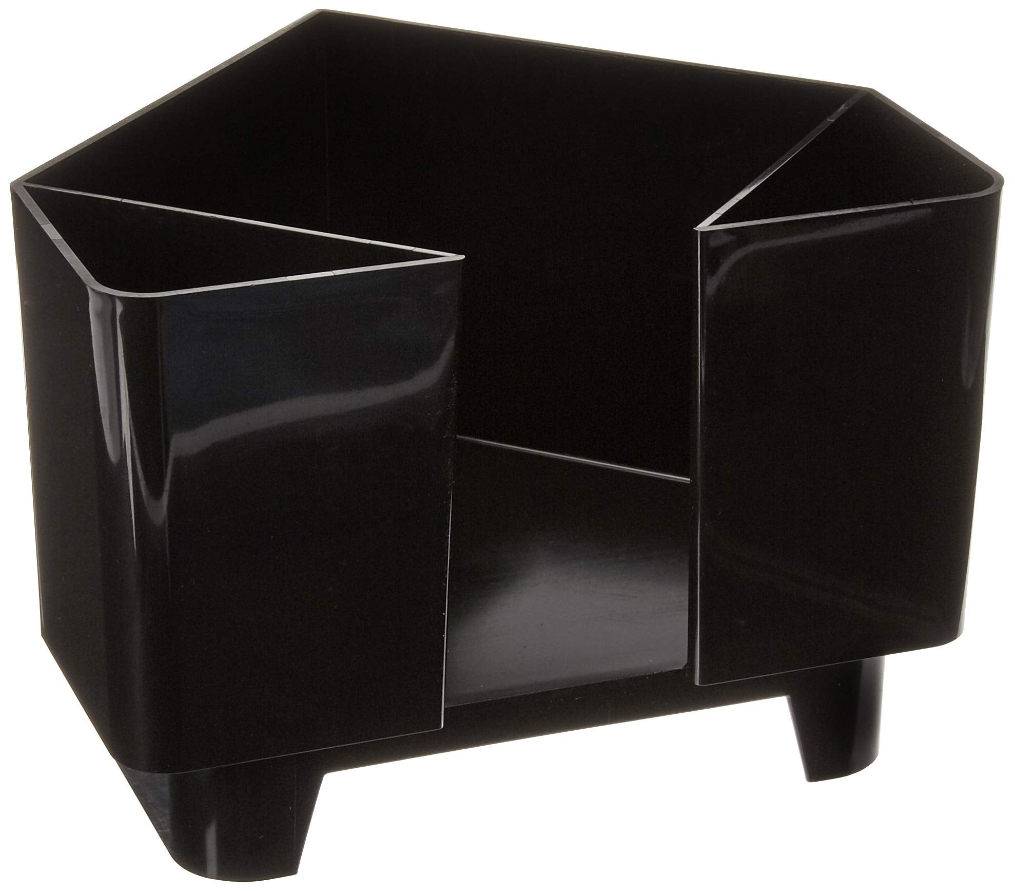 Co-Rect Plastic Bar Caddy With Triangular Design, Black