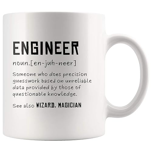 Engineer Definition Someone Who Does Precision Funny Engineer Gifts For Engineer Student And New Licensed Passer Coffee Mug (11 oz  White)
