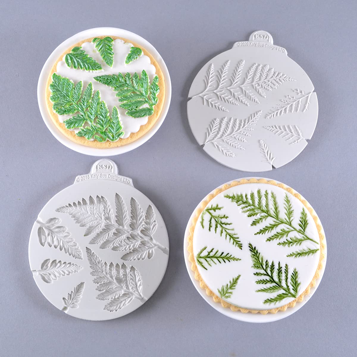 Flower Pro Fern Back Veiner/Embosser Silicone Mold For Cake Decorating & Craft By Katy Sue. Works With The Flower Pro Ferns Mold
