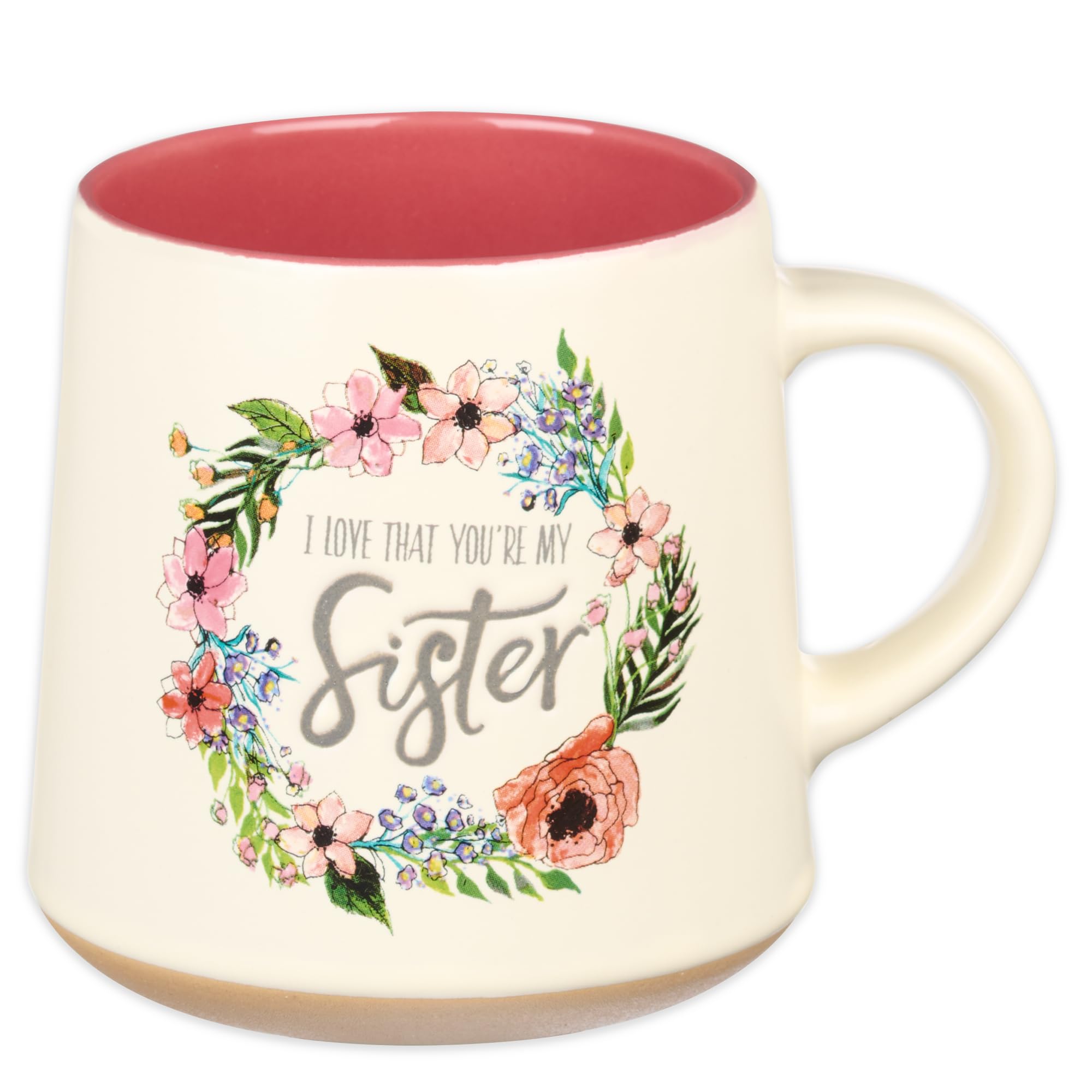 Christian Art Gifts Floral Pink Ceramic Coffee Mug  14 oz. Microwave and DishwasherSafe Inspirational Scripture Coffee and Tea