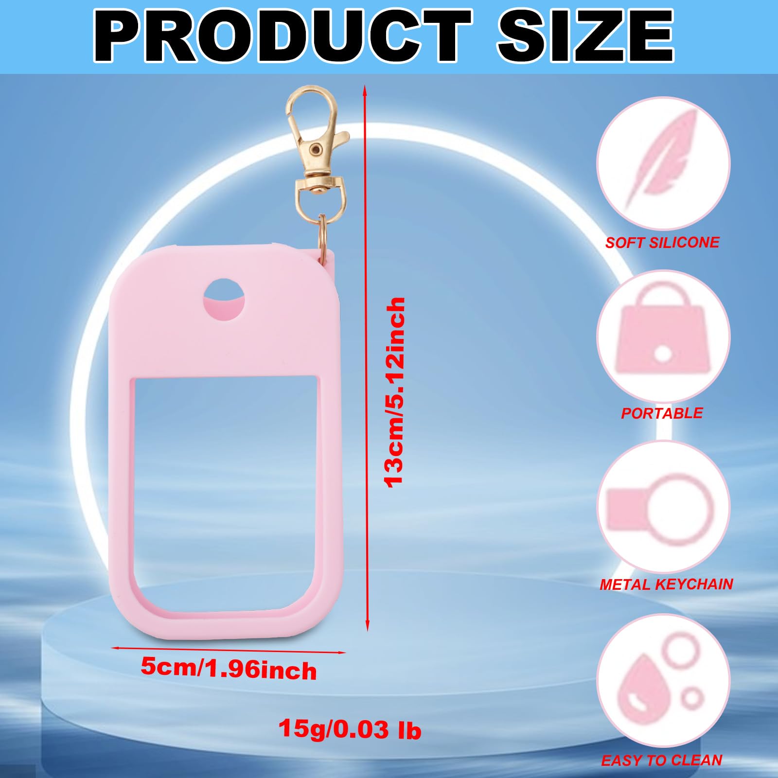 Lasuroa 2Pcs Hand Sanitizer Spray Case, Thickened Protective Silicone Case Compatible With Touchland Hand Sanitizer Spray With K