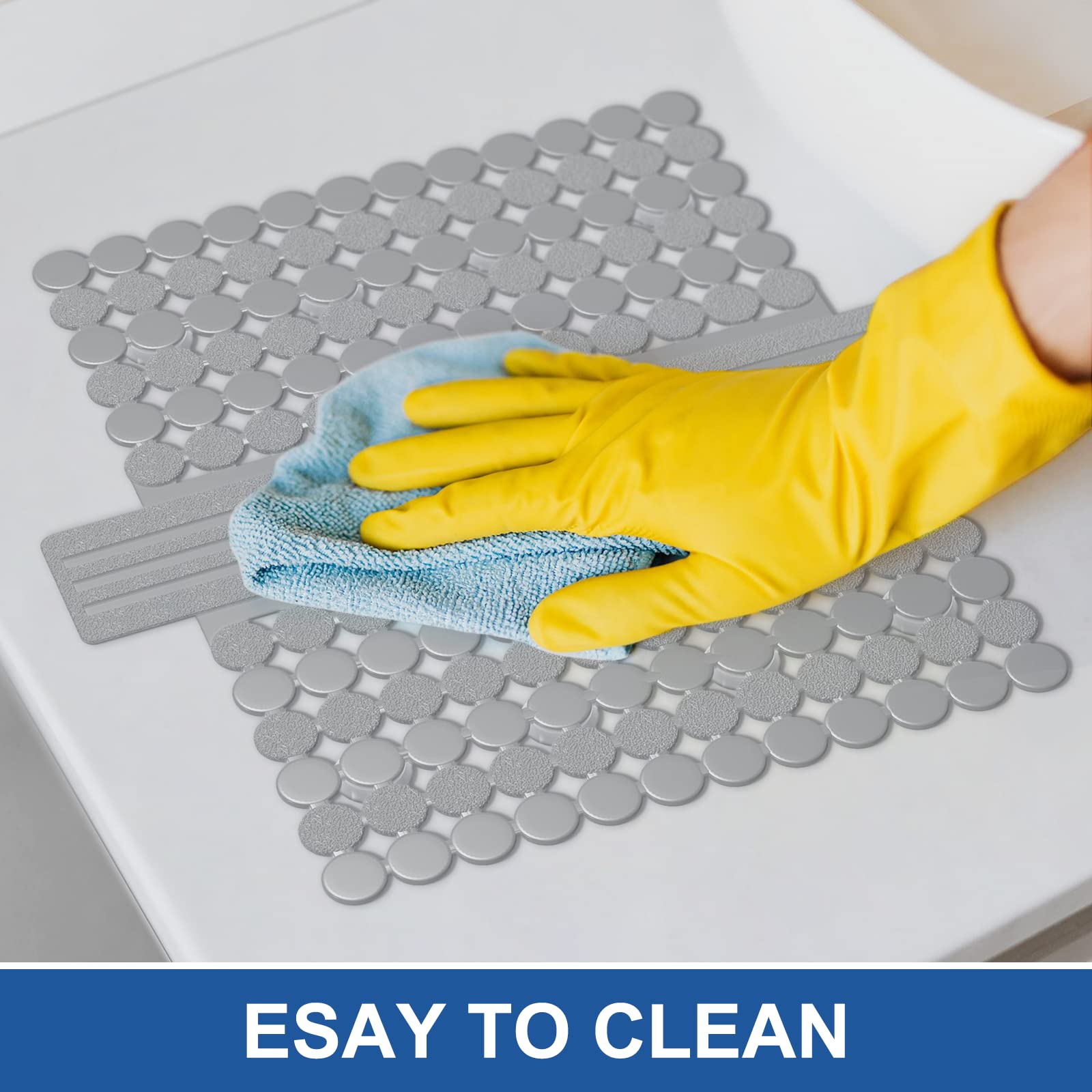 Yolife Kitchen Sink Saddle, Pvc Sink Divider Mat With Strong Suction Cups, Durable, Easy To Clean, Odor-Free - 9.5'' X 12'' (Gre