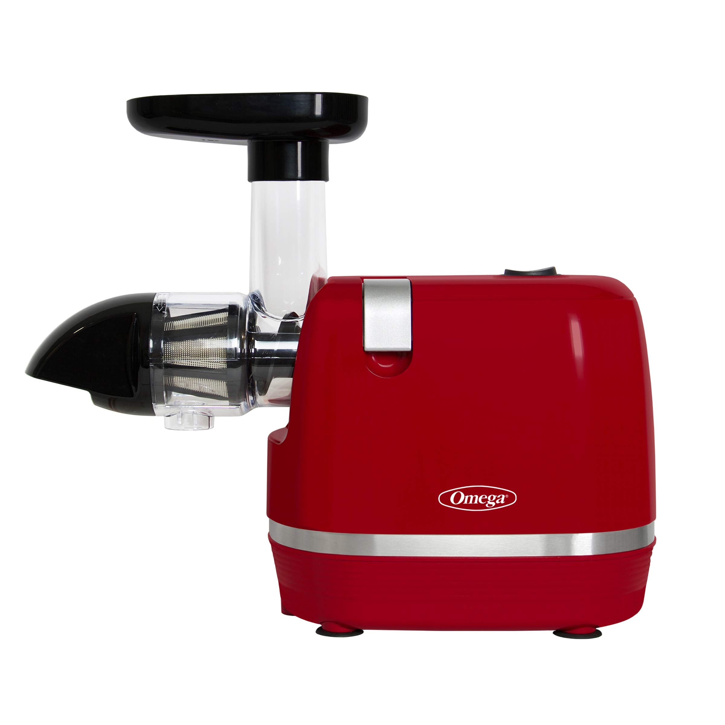 Omega H3000Red Cold Press 365 Juicer Slow Masticating Extractor Creates Delicious Fruit Vegetable And Leafy Green High Juice Yie