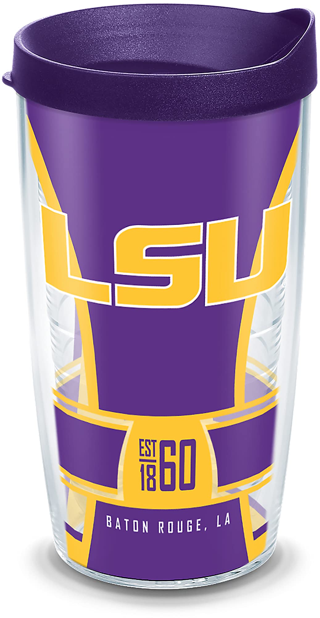 Tervis Made in USA Double Walled Louisiana State University LSU Tigers Insulated Tumbler Cup Keeps Drinks Cold & Hot, Water Bott