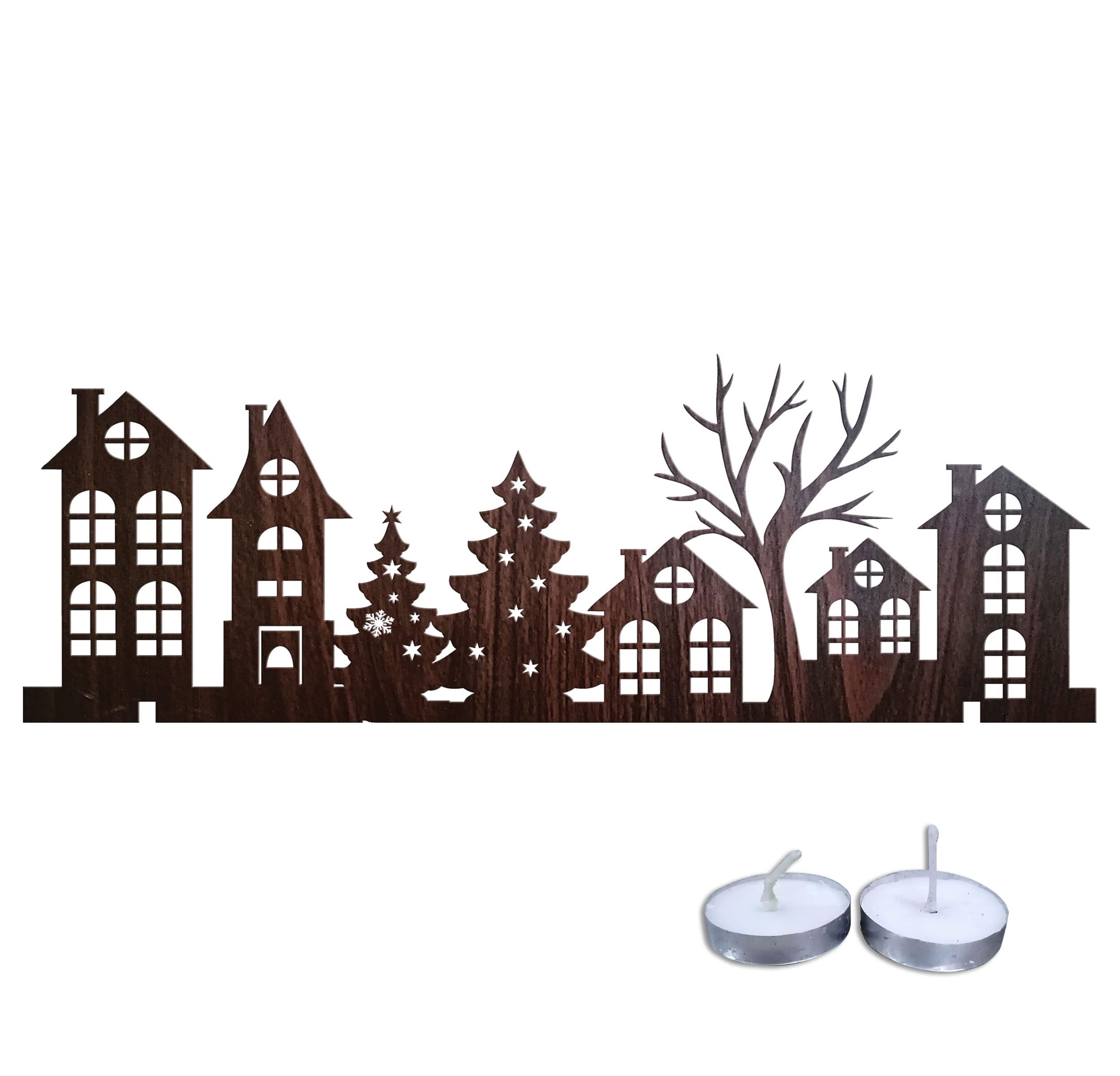 Incredible Gifts India Christmas Diy Decorations For Home Without Candle (Wood, 10X4 Inches)