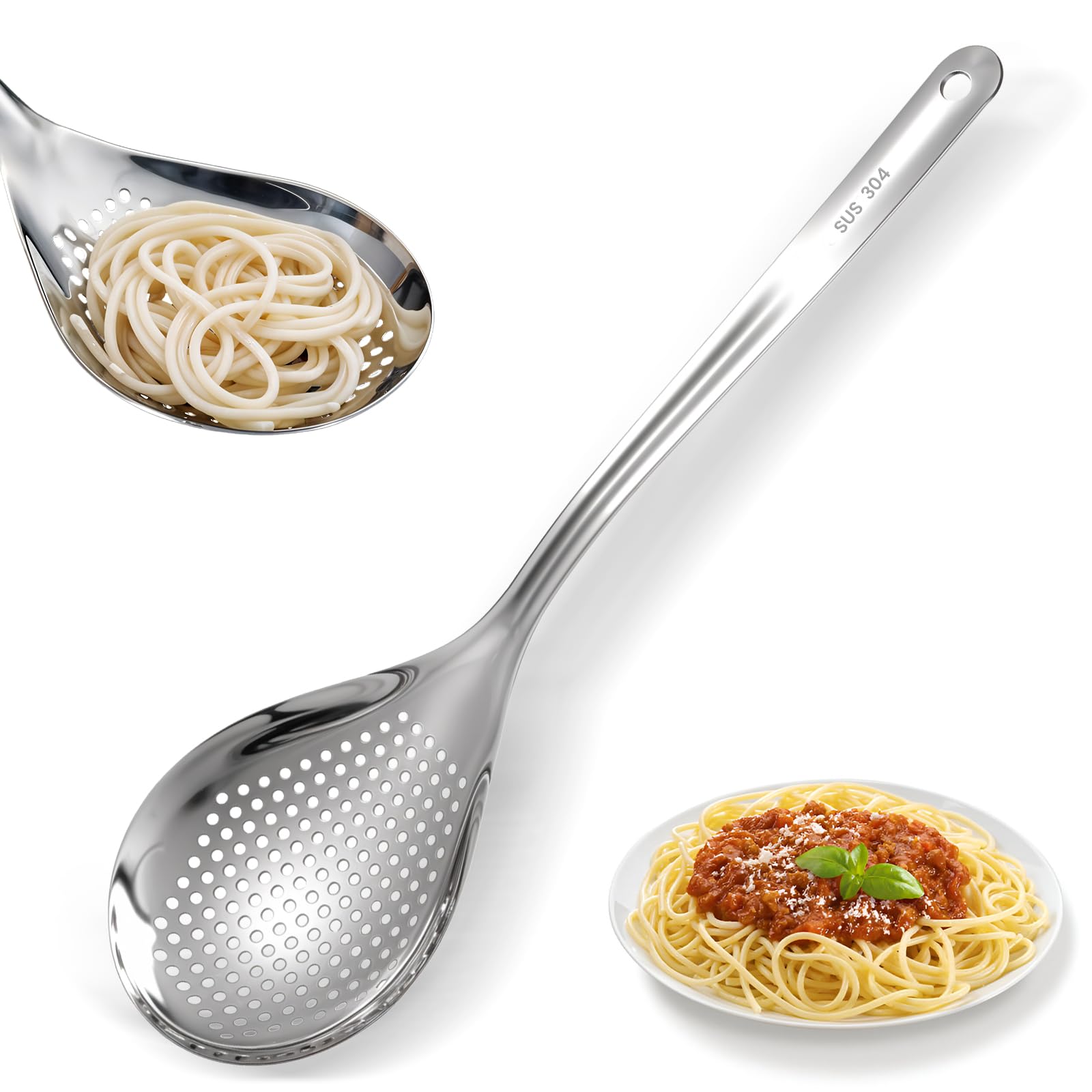 Kifmurase Skimmer Slotted Spoon Spider Strainer Ladle Spoon Colander