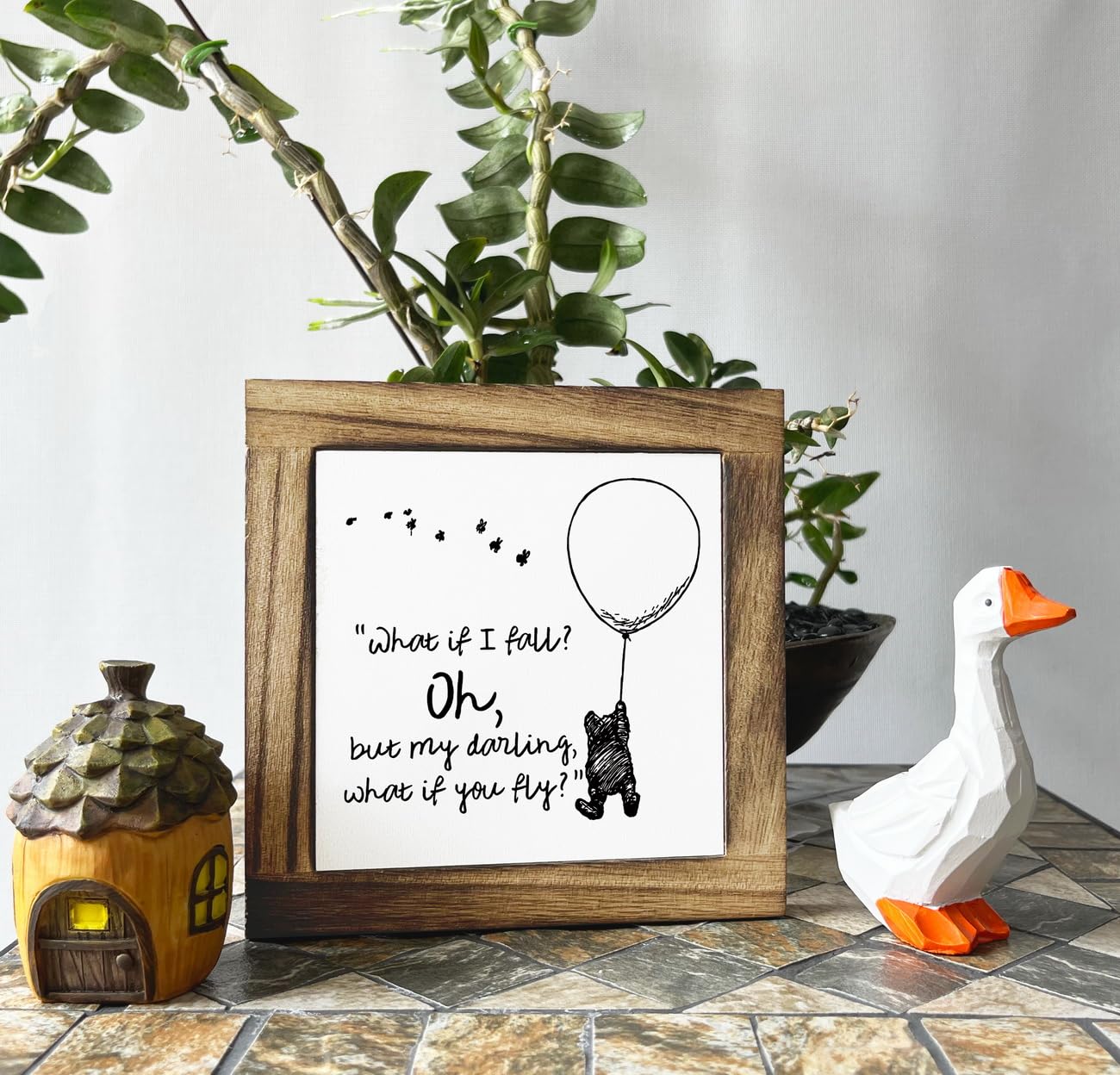 Inspirational Wood Sign, Box Wood Plaques Desk D  cor, Girls or Boys Room Decor, Nursery Wood Decorations, Farmhouse Style Home