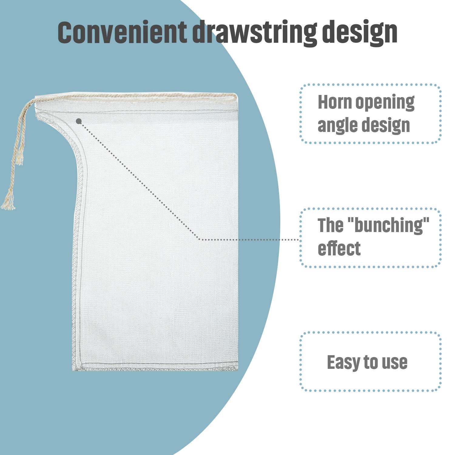 Compost Tea Bag, Pump Strainer Bag With Drawstring, Mesh Filter Bag, 600 M For Prevents Clogging During The Straining Process (1