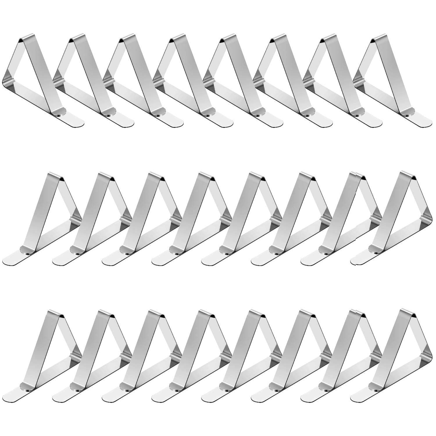 Tripole Tablecloth Clips 24 Pack Stainless Steel Table Cover Clamps Skirt Clips For Home Kitchen Restaurant Picnic Tables