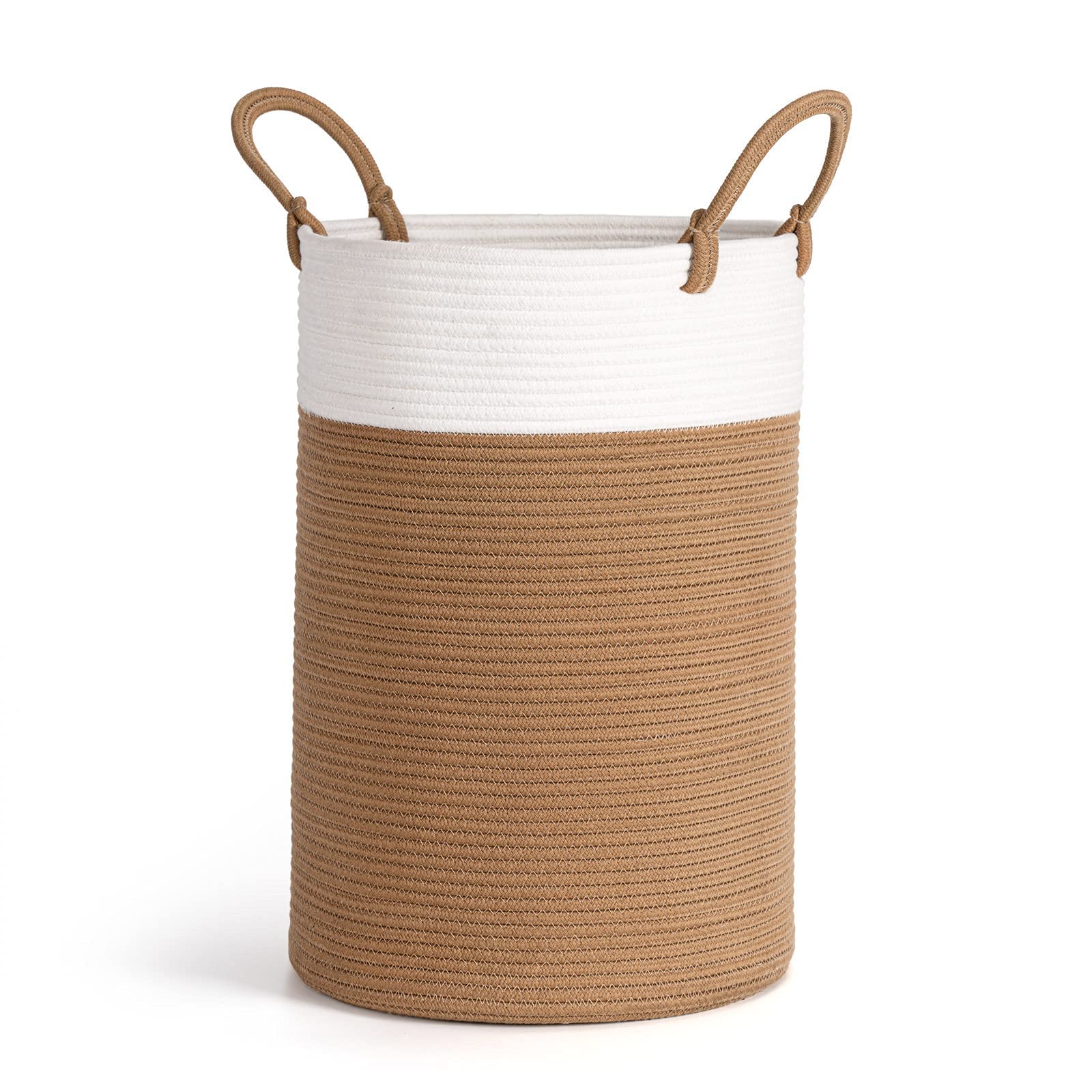 Indressme Large Laundry Hamper, 60L Clothes Laundry Basket, Nursery Laundry Basket, Rope Laundry Basket For Blankets, Hampers Fo