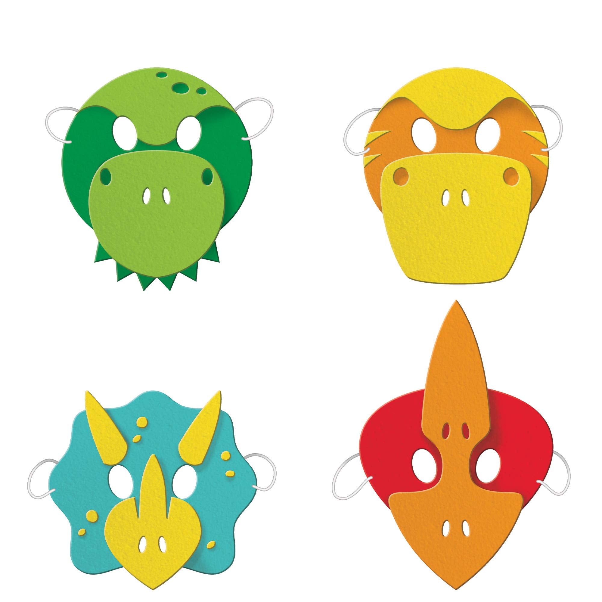 Creative Converting 346446 Boy Dinosaur Masks - 24 Count