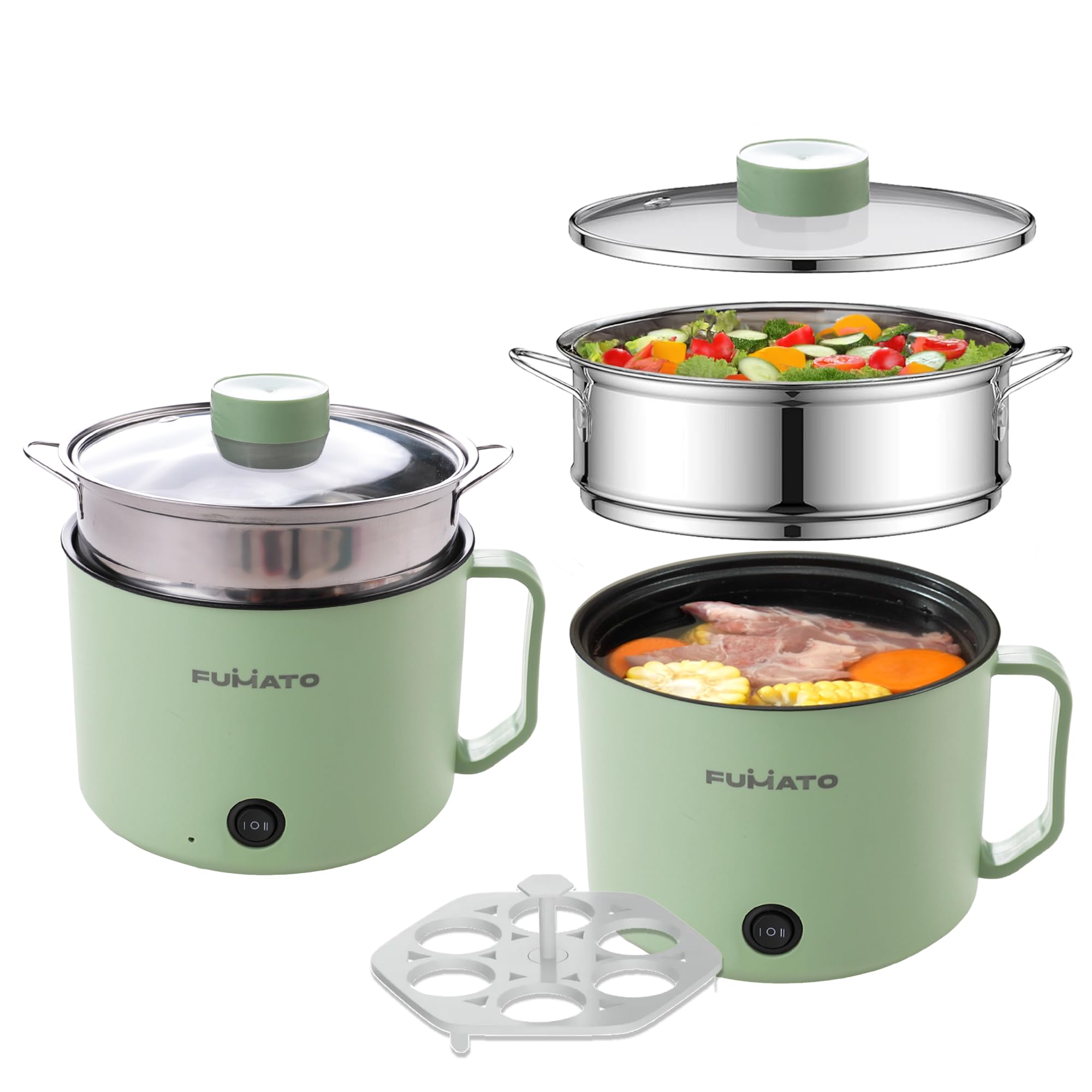 The Better Home Fumato 1.4L Multipurpose Kettle And Cooker 600W With Steamer & Egg Tray Auto ShutOff, Dry Boil Protection, Coo