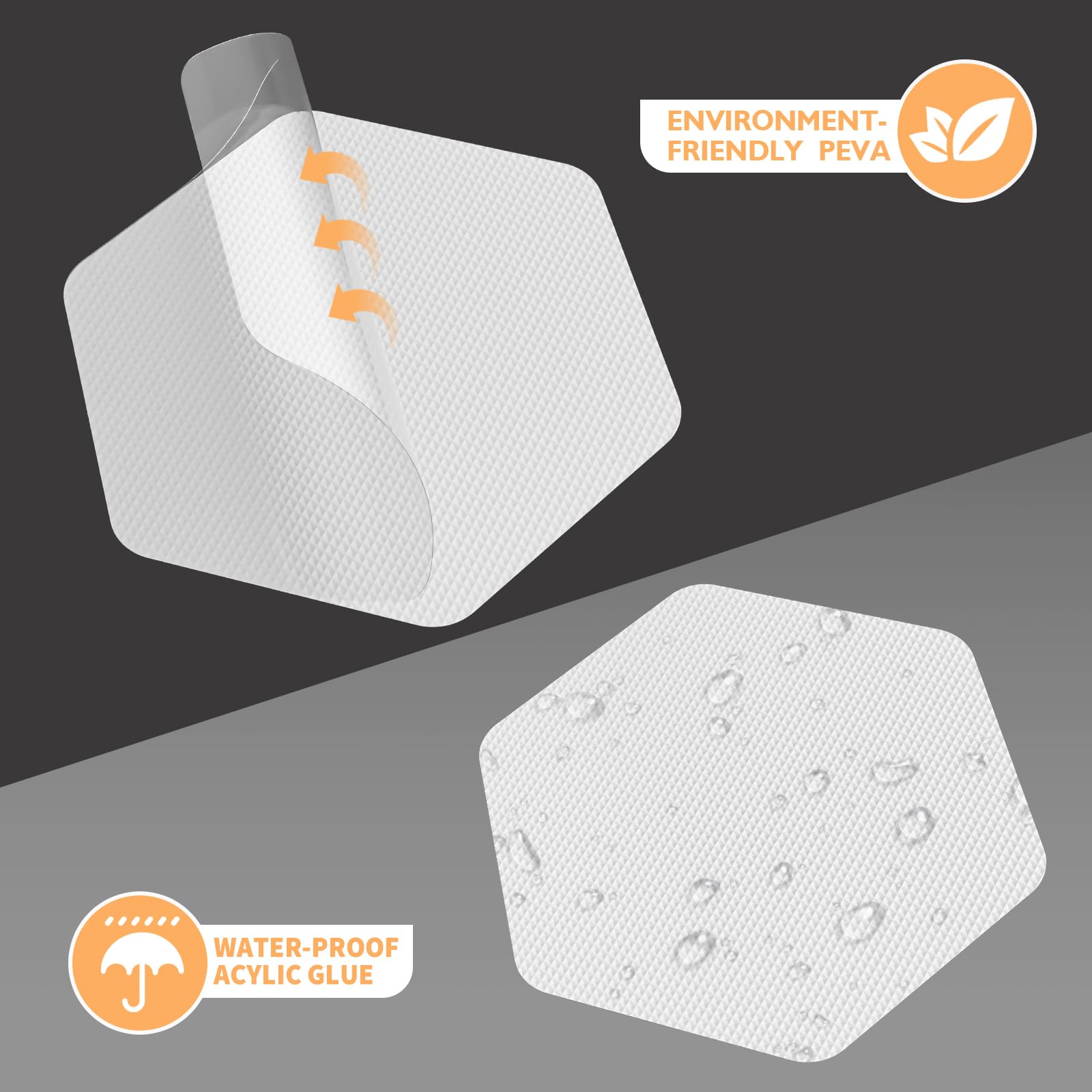 Non Slip Bathtub Stickers, Shower Stickers For Safety Bathroom Tubs, Bathtub Non Slip Stickers And Adhesive Decals Scraper For B