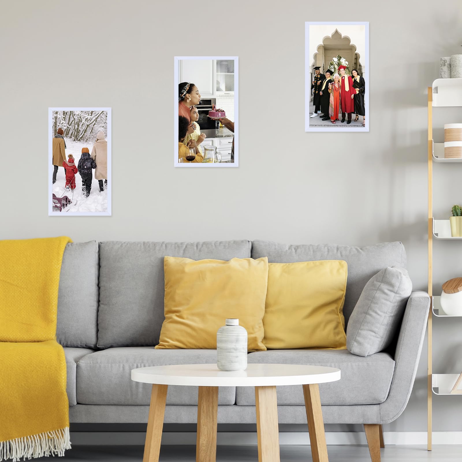 JCJMY 12x24 Picture Frame White for Poster Photo Picture, Horizontal and Vertical Formats for Wall Hanging, 12 x 24 Wall Gallery