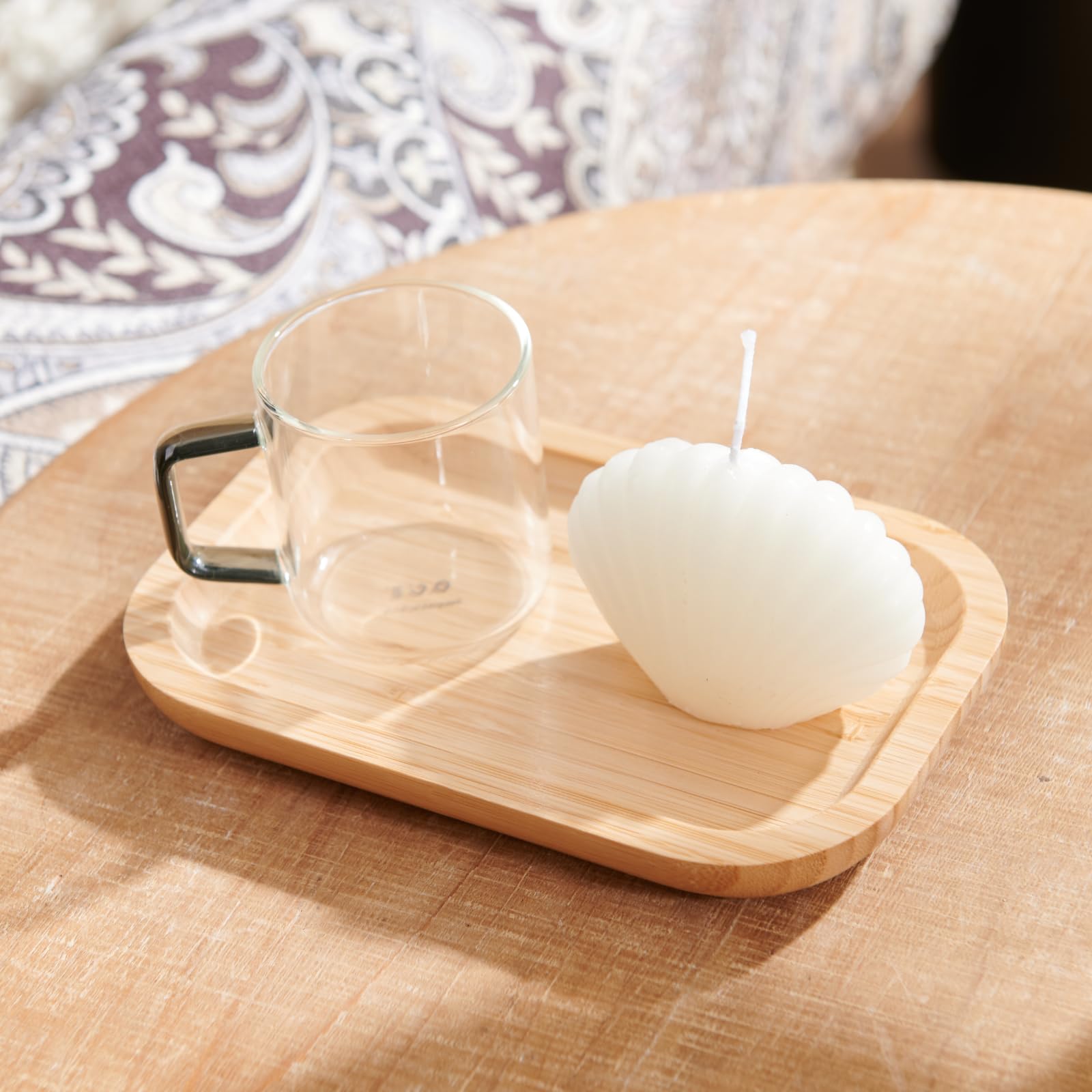 Bamboo Vanity Tray, Bathroom Counter Tray, Toilet Paper Basket Storage for Toilet Tank, Bathroom, Kitchen Counter 7.8 x 5.1 x 0.
