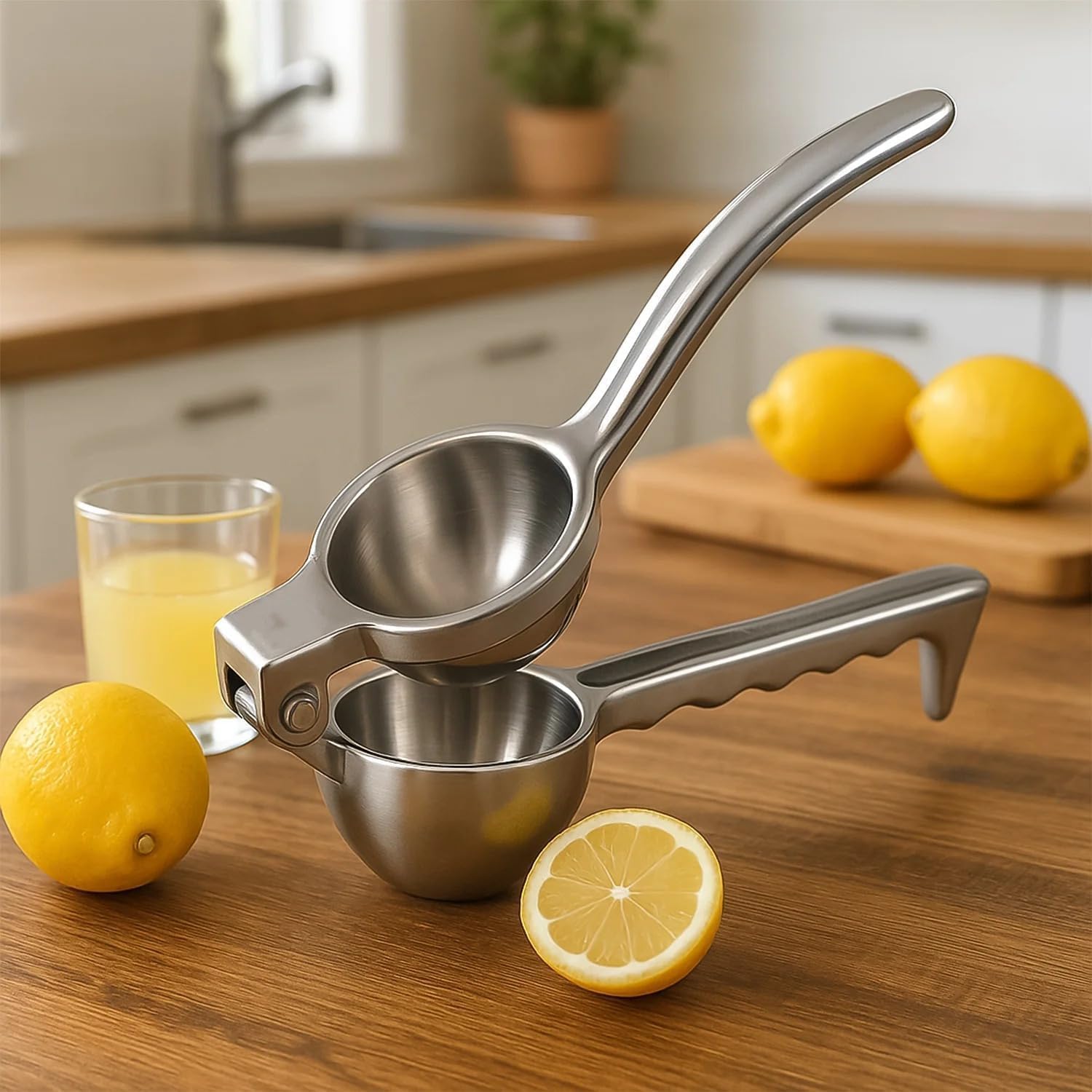 Lemon Squeezer 1 Pc Heavy Duty Aluminum Handheld Citrus Juicer With Comfortable Grip Handle  Manual Fruit Extractor For Lemon &