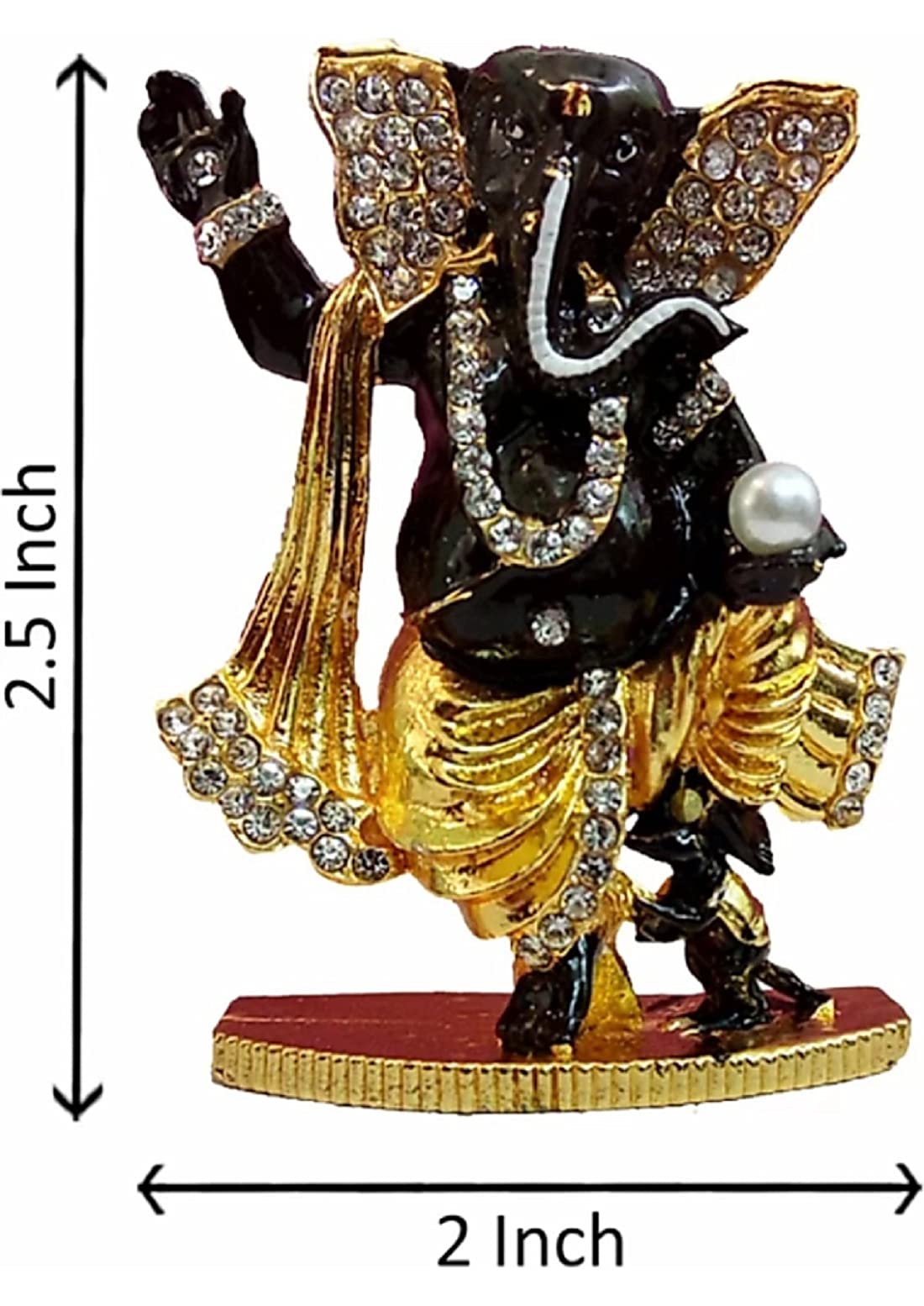 Love Kart Ganesh Statue/Ganesha Idol/Ganpati Murti For Your Home/Office/Car Dashboard Decorative Showpiece - 7 Cm