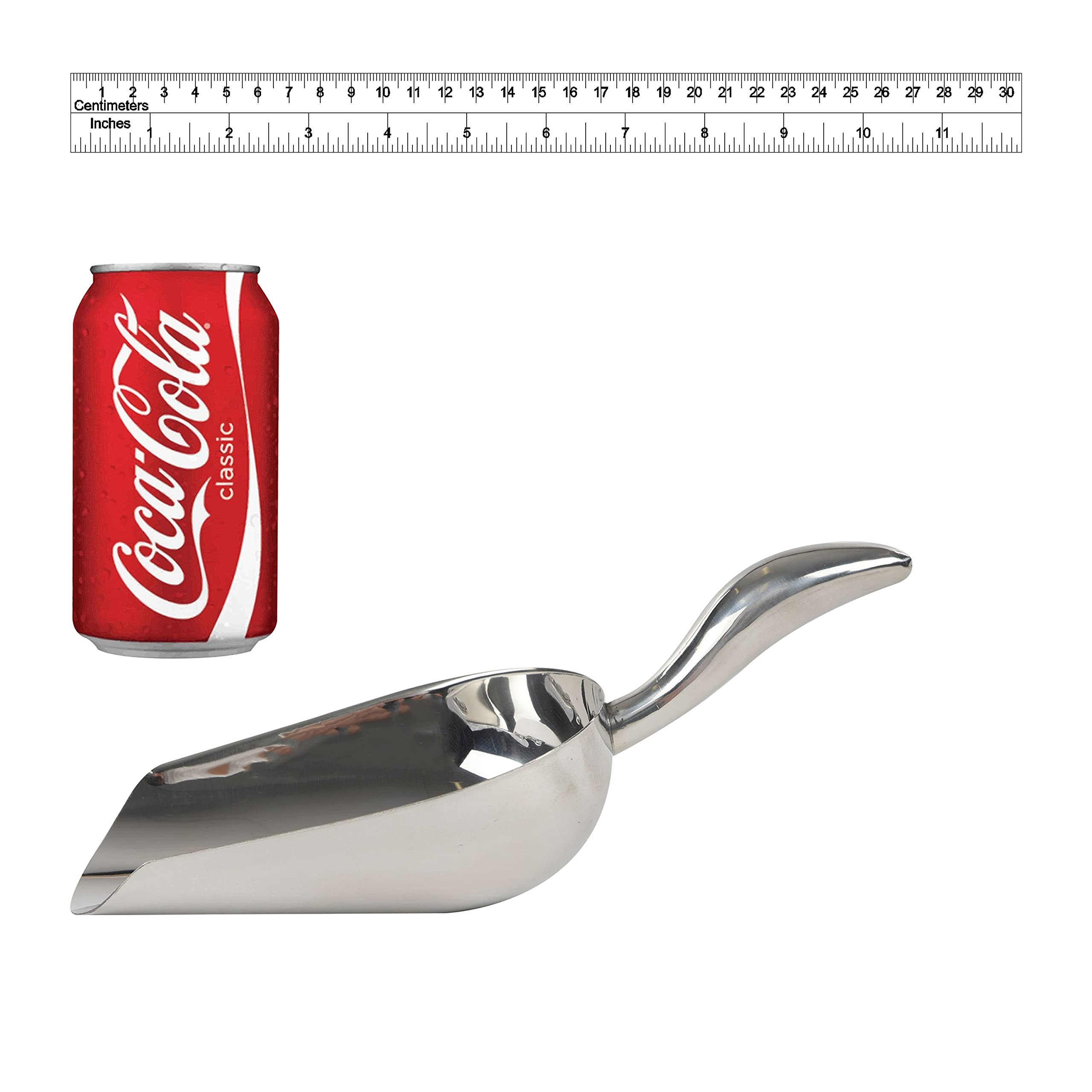 Lemonsoda Stainless Steel Utility Ice Scoop - 14 Ounces - Rustproof Metal - Great For Bar, Ice, Flour, Coffee, Containers - Bar
