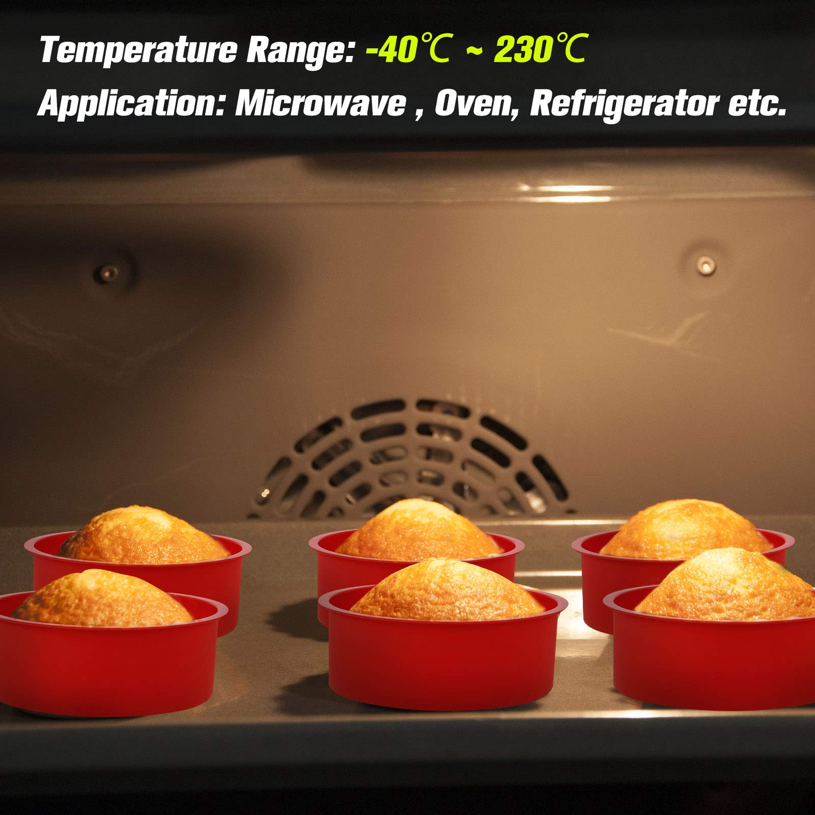 Tiopeia 4 Inch Silicone Mini Cake Molds, Round Baking Pan Non-Stick Silicone Baking Molds Bakeware Pan Reusable Cake Pans For Mu