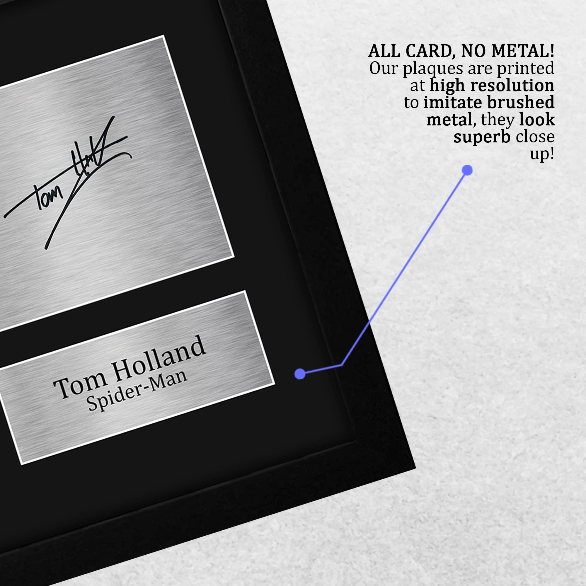 Hwc Trading Tom Holland Gift Usl Framed Signed Printed Autograph Spiderman Gifts Print Photo Picture Display - Us Letter Size
