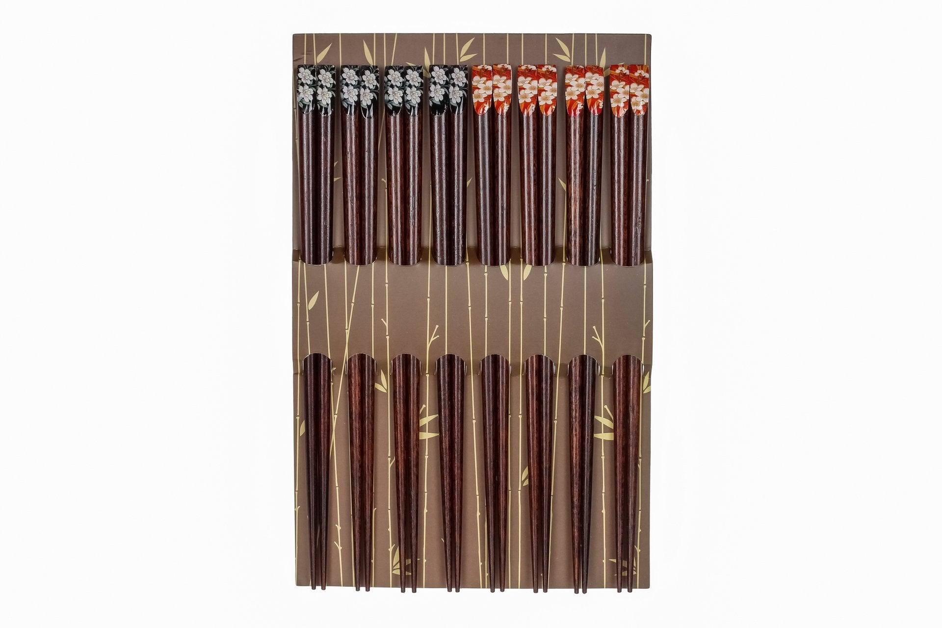 Heim Concept 8- Pairs Bamboo Chopsticks Reusable Chinese Korean Japanese Chopsticks Natural Wood Chop Stick