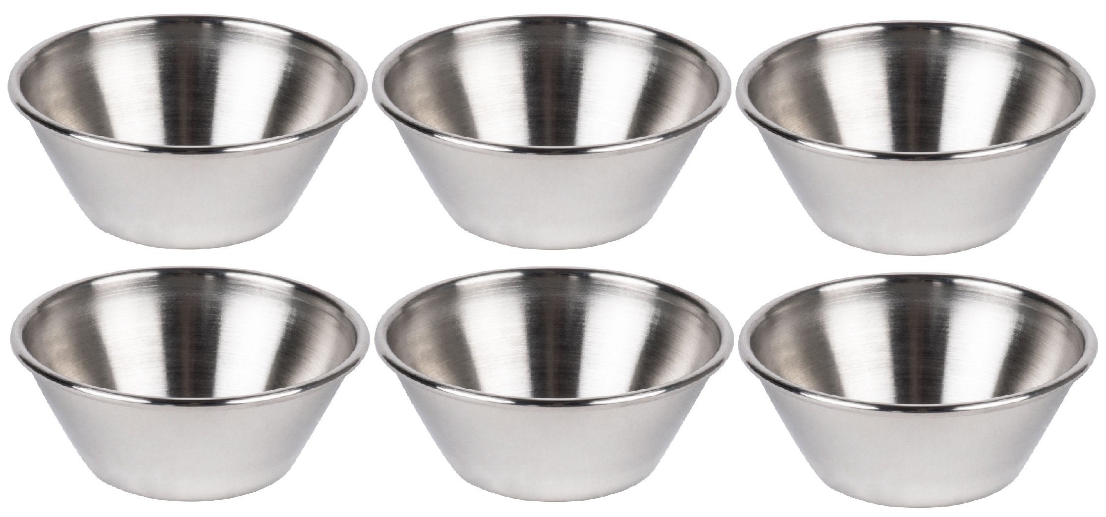 Dynore Stainless Steel Set Of 6 Sauce Cup - 60 Ml Each 6 X 6 X 3.5 Cm