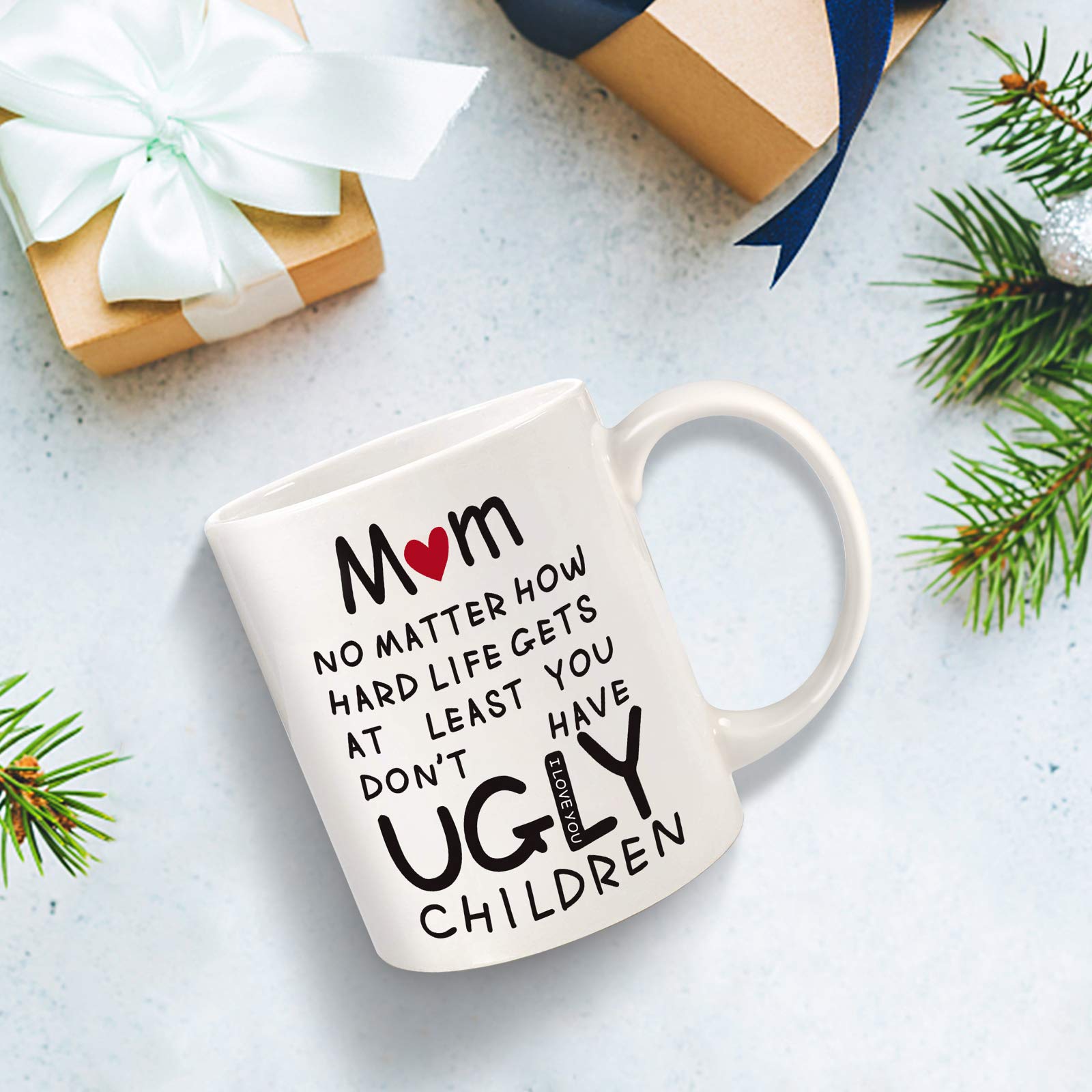 Gifts for Mom from Daughter Son,11oz Funny Coffee Mug for Women,Unique Mothers Day Gifts for Mom Wife Women,Personalized Birthda