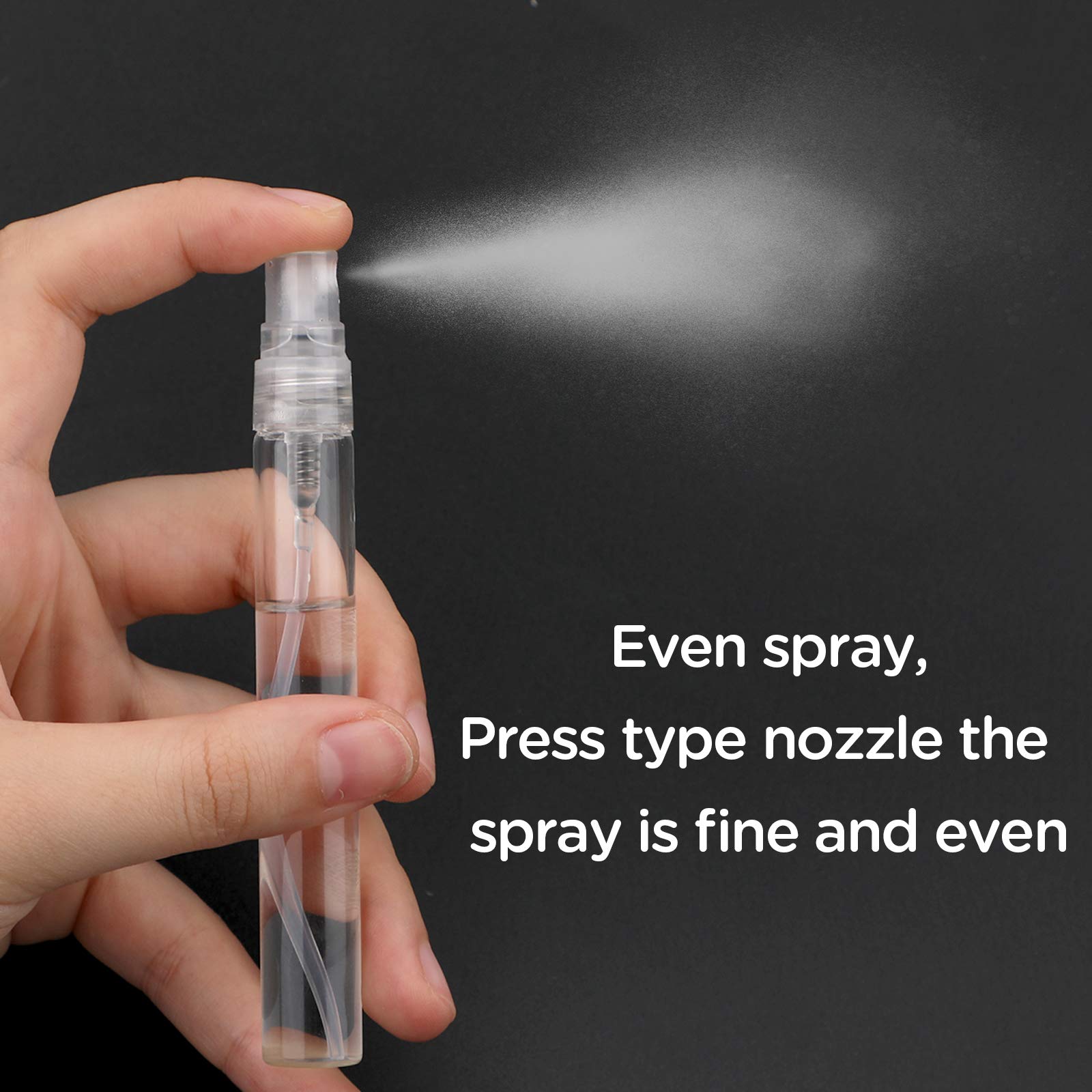 Savita 5 Pcs 10Ml Grass Perfume Spray Bottle Transparent Atomizer Refillable Small Empty Liquid Containers Fine Mist For Essenti