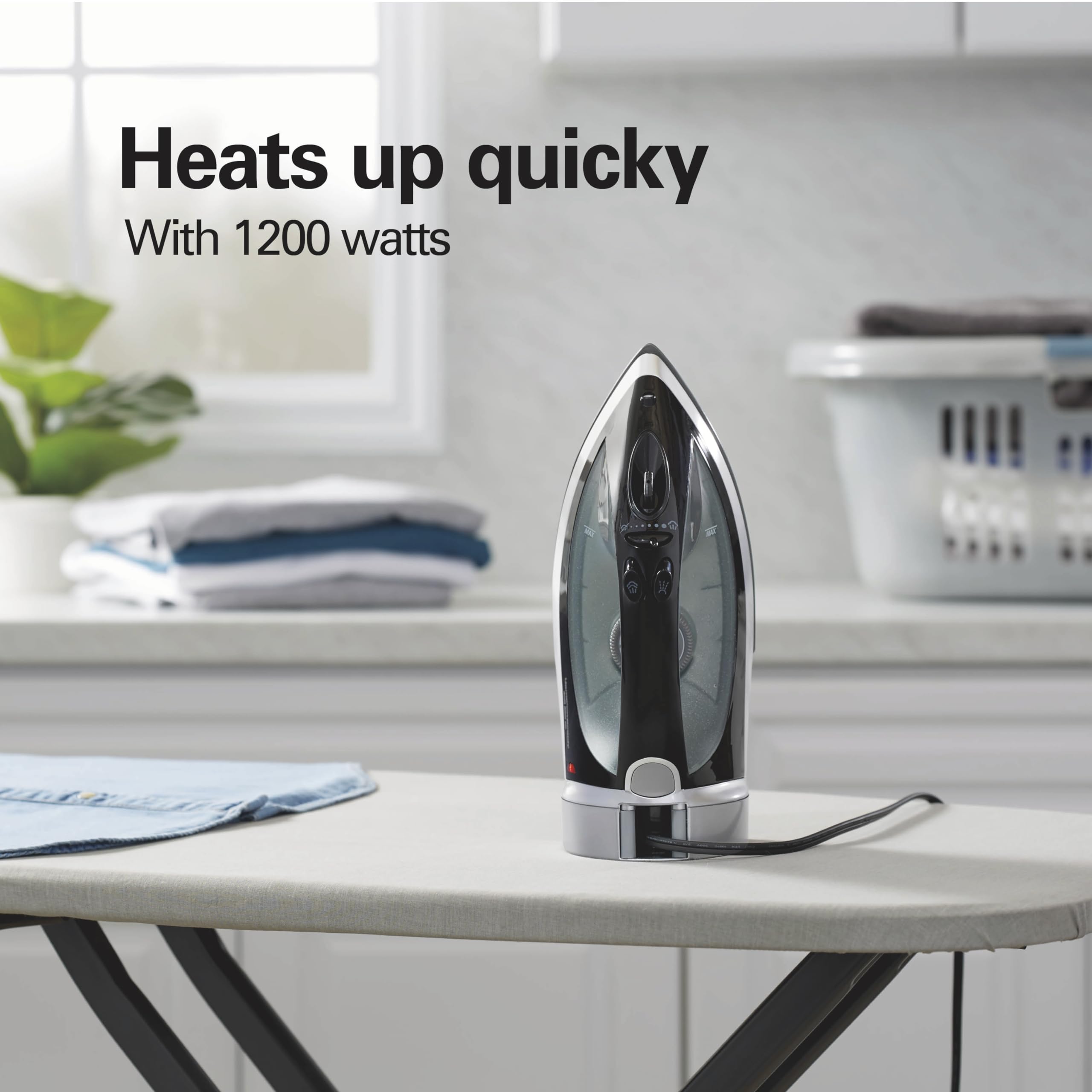 HAMILTON BEACH 14210R Non-Stick Clothes Iron with Retractable Cord